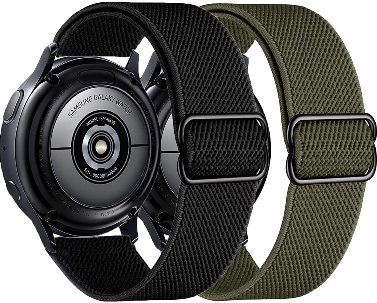 Olytop Elastic Bands For Samsung Galaxy Watch 5/4 Bands 44Mm 40Mm/5 Pro Band, Galaxy Watch 4 Classic Bands 46Mm 42Mm/Active 2 Wo