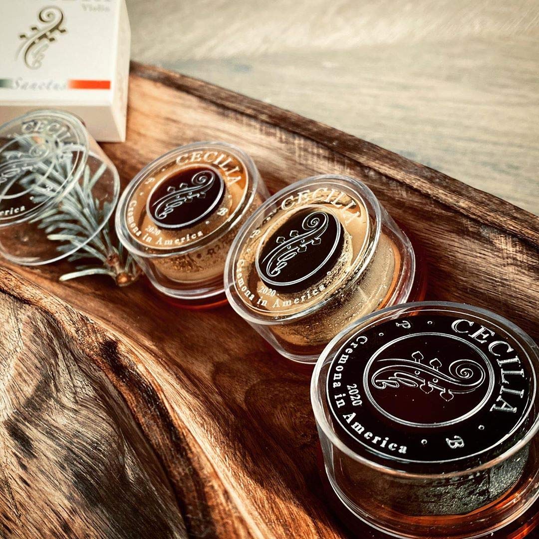 Cecilia 'Sanctus' Rosin For Violin, Rosin Specially Formulated Violin Rosin For Violin Bows With Included Rosin Spreader (Full C