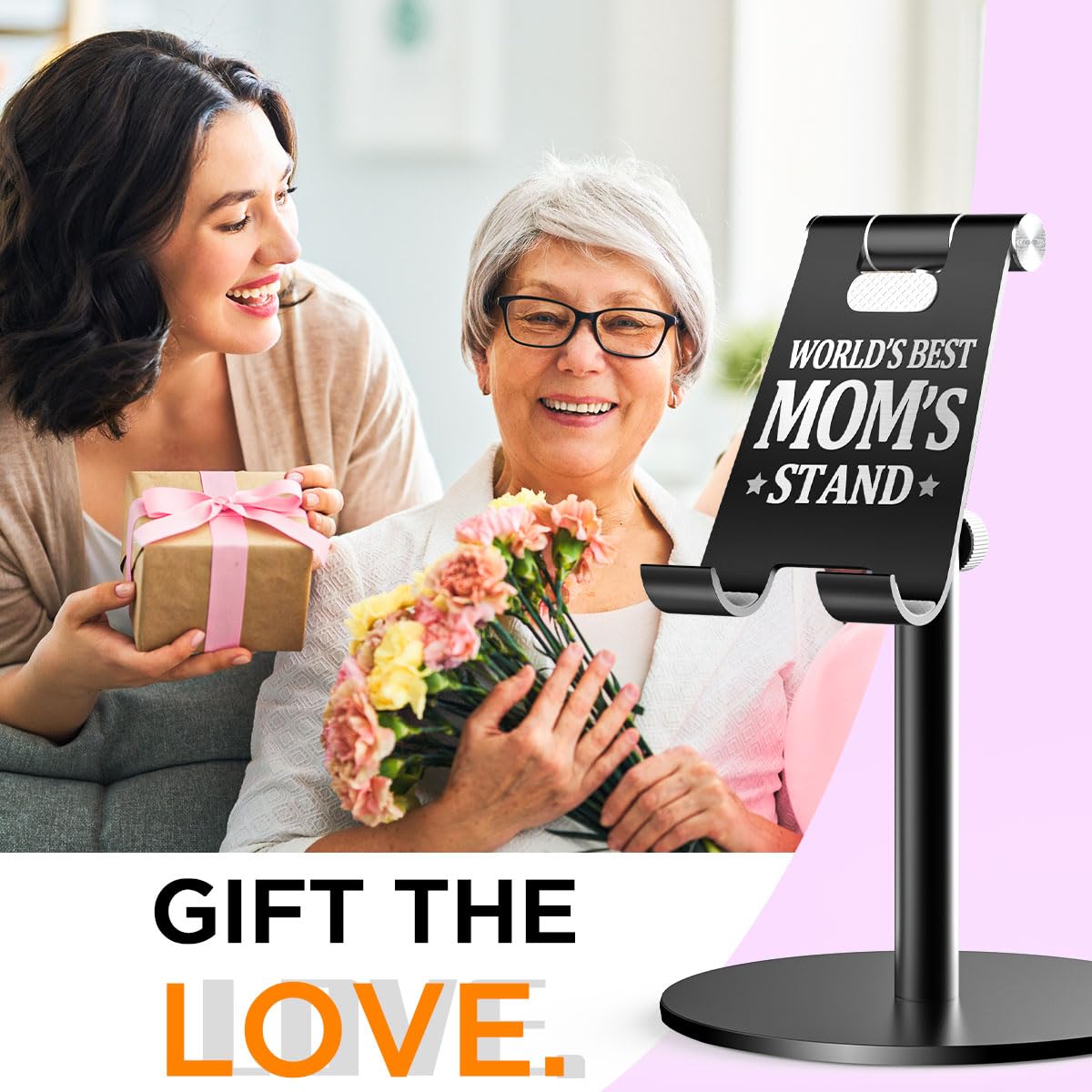 Aicase Gifts For Mom, Birthday Christmas Mothers Day Presents For Mom From Daughter And Son, Unique Worlds Best Moms Ideas Stand