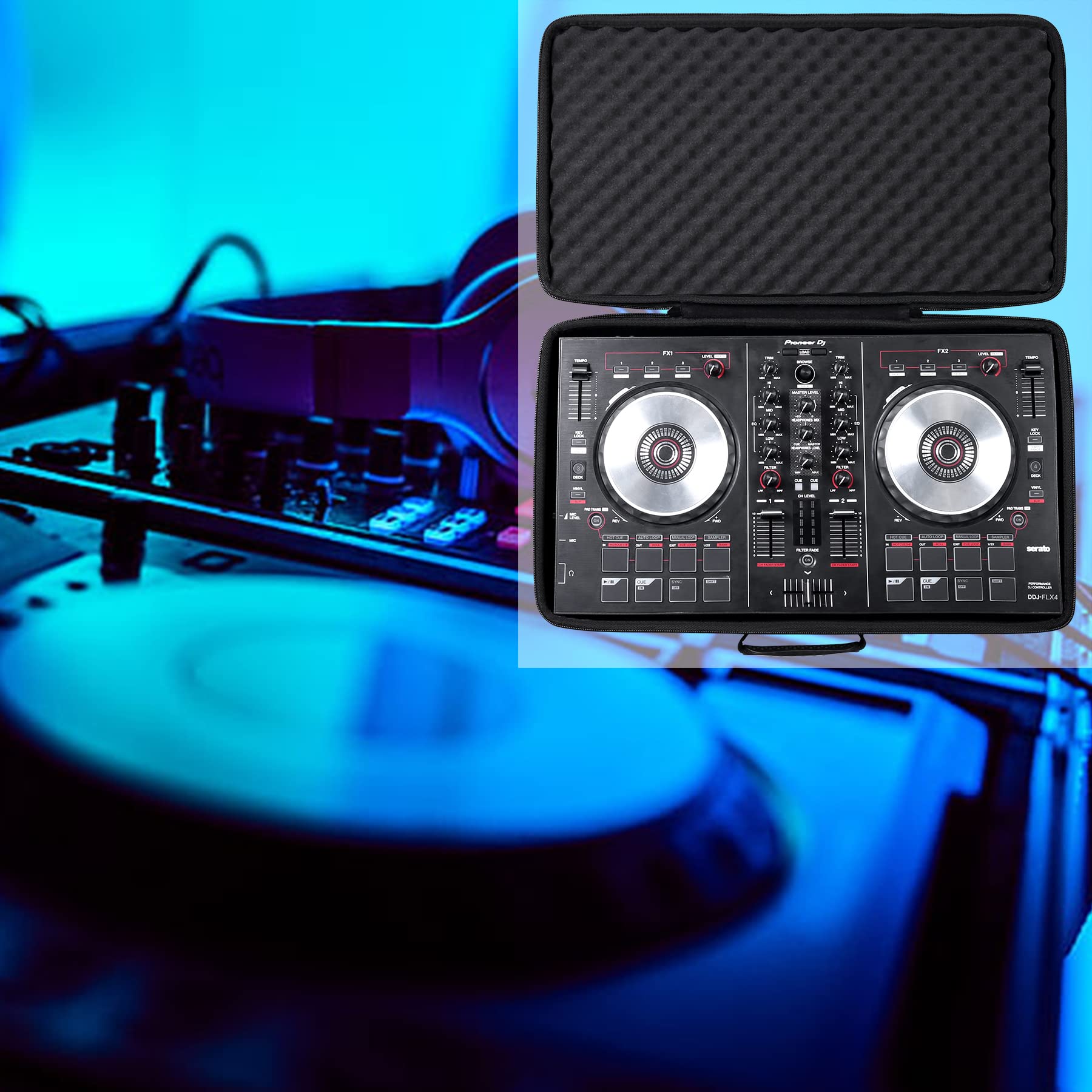 Khanka Hard Travel Case Replacement For Pioneer Pro Dj (Ddj Flx4) 2 Deck Rekordbox Pioneer Smart Dj Controller