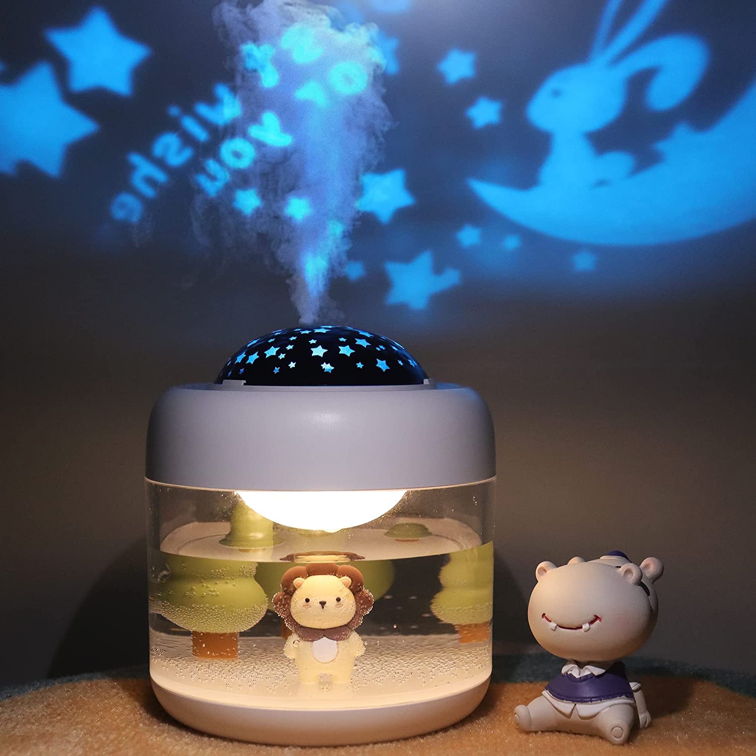 Hmluesr Baby Cool Mist Humidifiers For Bedroom Quiet   16.91 Oz Small Humidifiers For Home With Night Light & Star Projector For