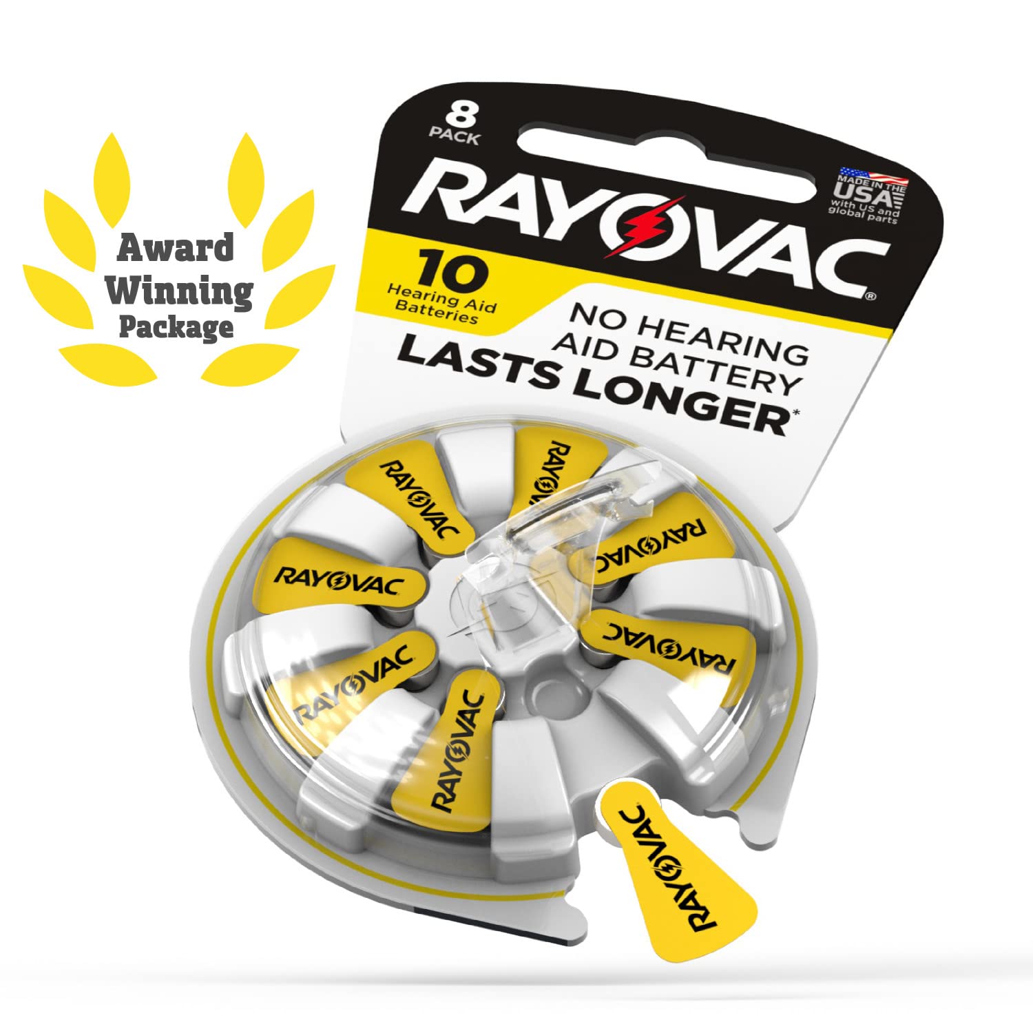 Rayovac Size 10 Hearing Aid Batteries (24 Pack), Size 10 Batteries