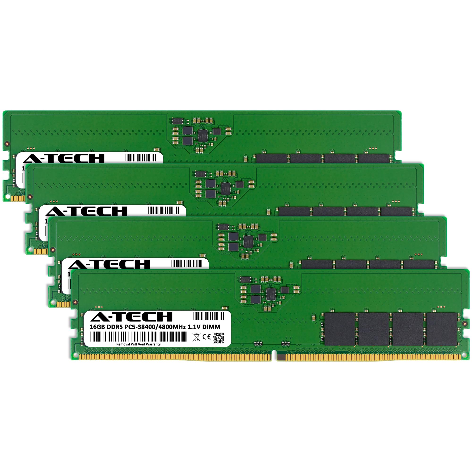 A Tech 64Gb Kit (4X16Gb) Ddr5 4800Mhz Pc5 38400 Cl40 Udimm 1.1V Non Ecc Unbuffered Dimm 288 Pin Desktop Ram Memory Upgrade Modul