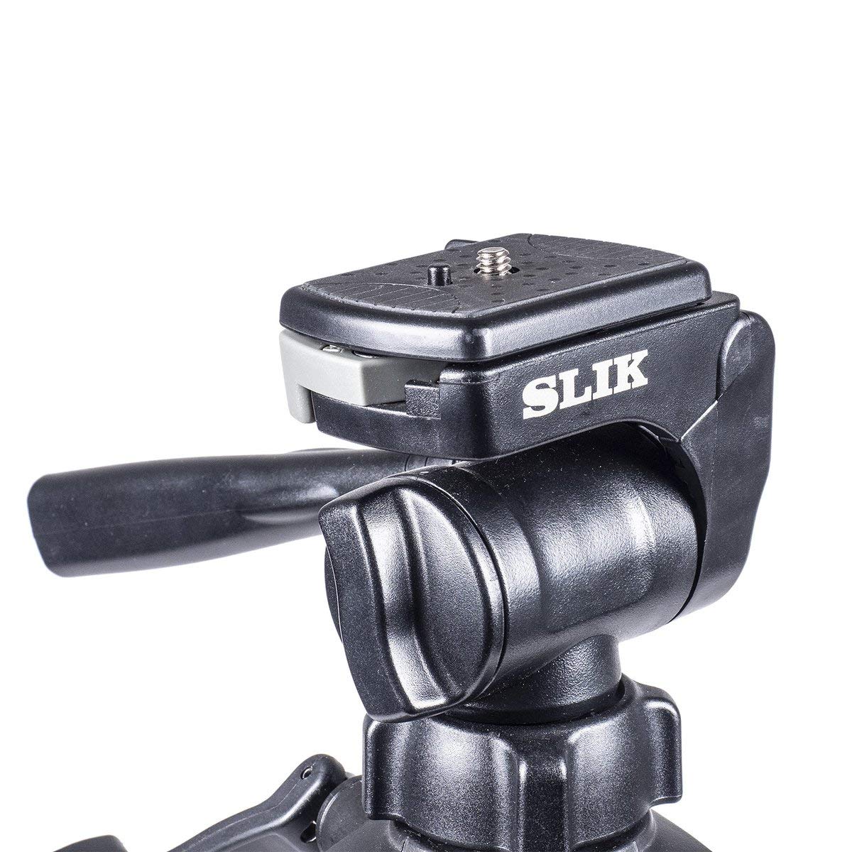 Slik U8800L Compact Lightweight Folding Aluminum Travel Portable Dslr/Slr Video/Camera Tripod With 3 Way Pan Head For Canon Nikon Sony Cameras With Carry Case   Black (612 051)