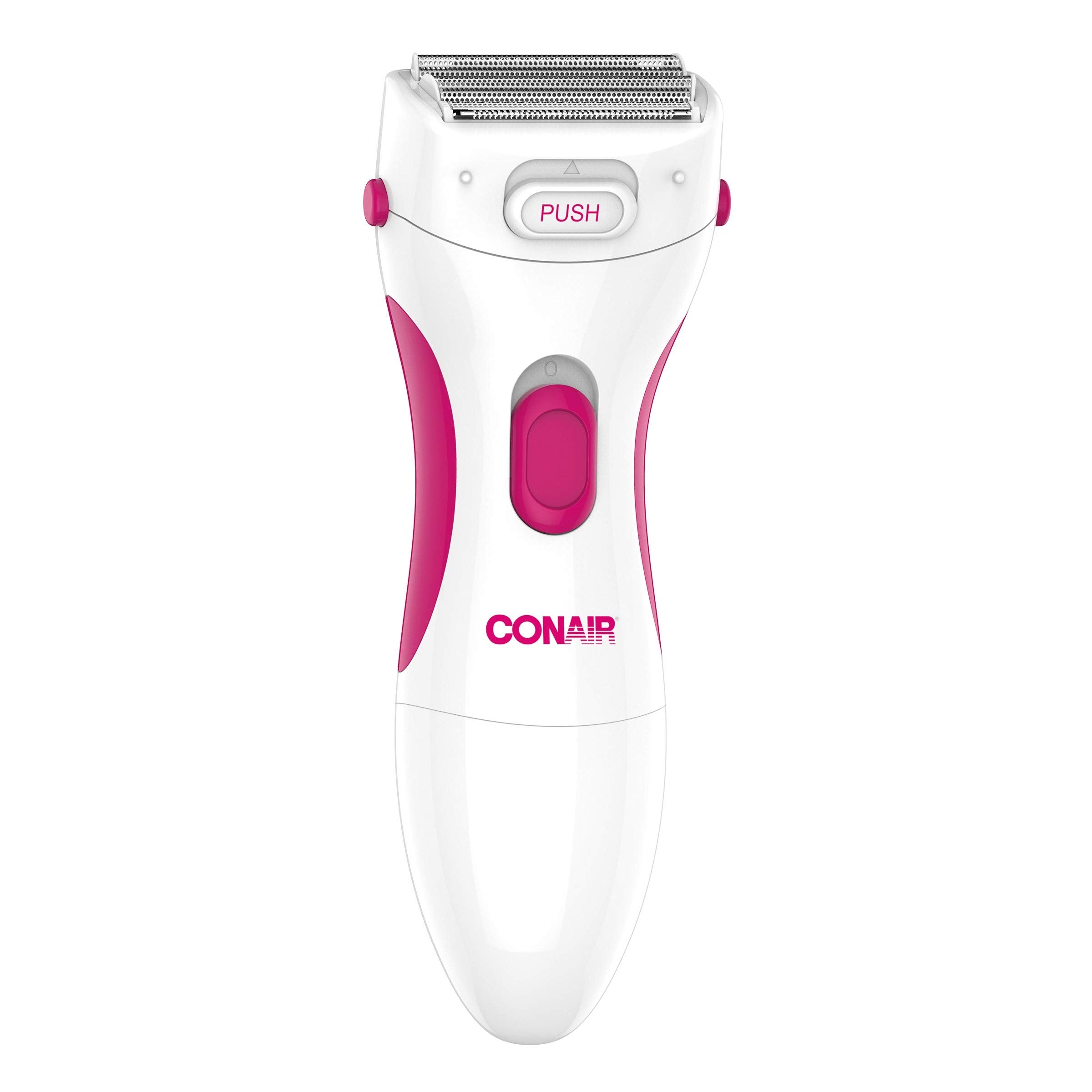 Conair Body And Facial Hair Removal For Women, Cordless Electric Dual Foil Shaver & Trimmer, Perfect For Face, Ear/Nose, Eyebrow