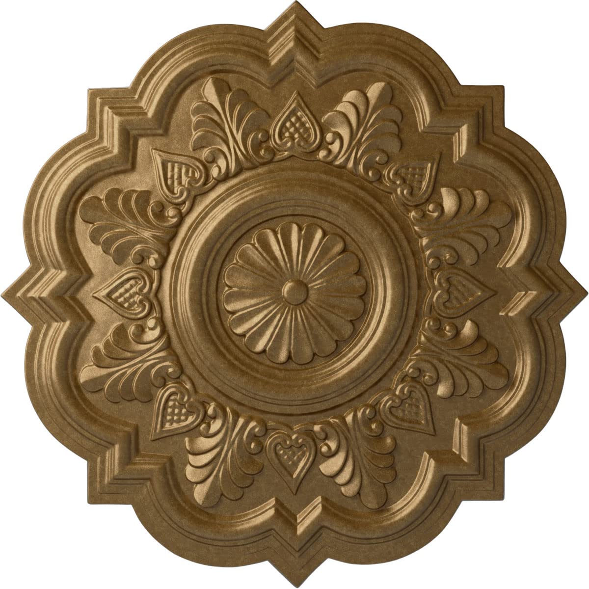 Ekena Millwork CM20DRPAS Deria Ceiling Medallion, Pale Gold