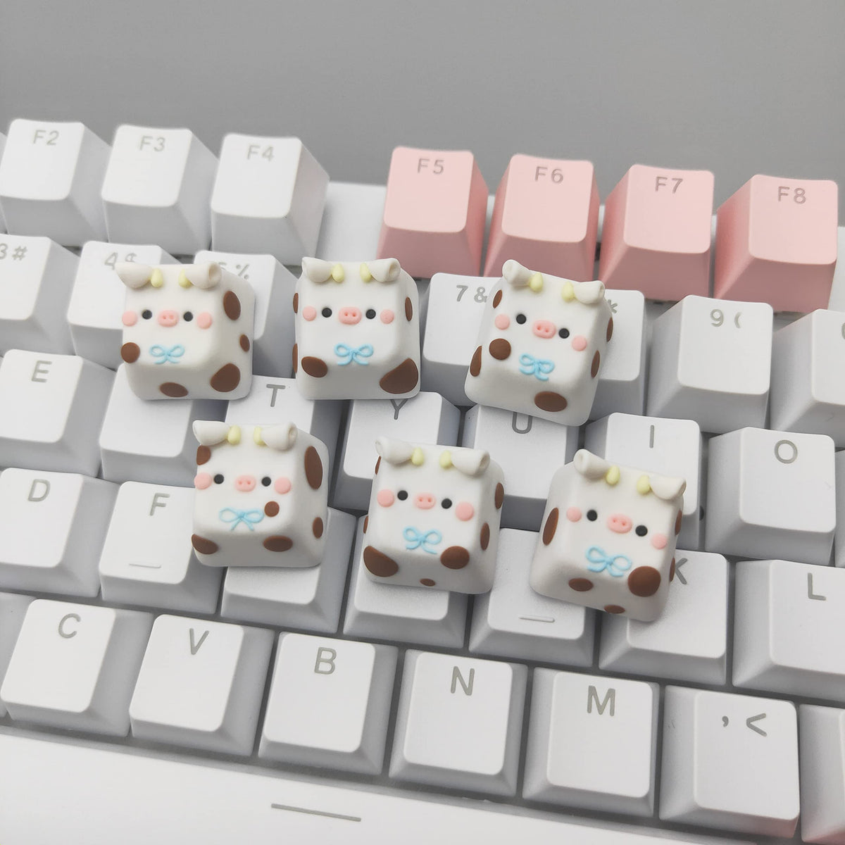 Handmade Cartoon Calf Keycaps Cute Pbt Base For Esc Key, Mechanical ...