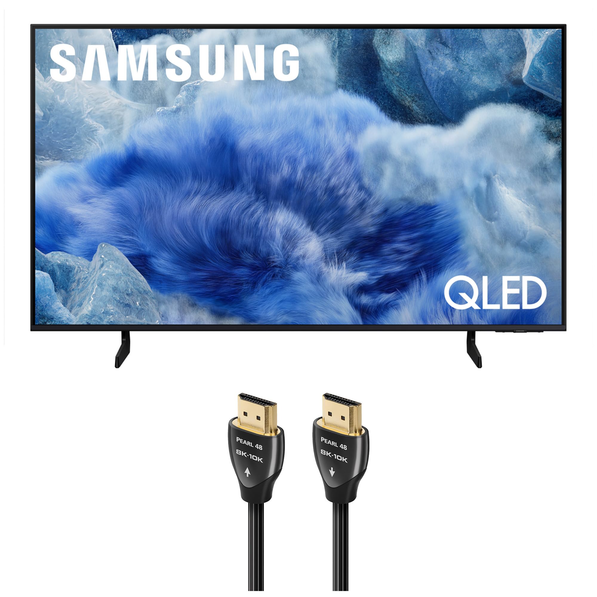 Samsung QN50Q8FAAFXZA 50 Inch Class QLED Q8F 4K Vision AI Smart TV with an AudioQuest Pearl 2.25M 48G 8K-10K HDMI Digital Cable 