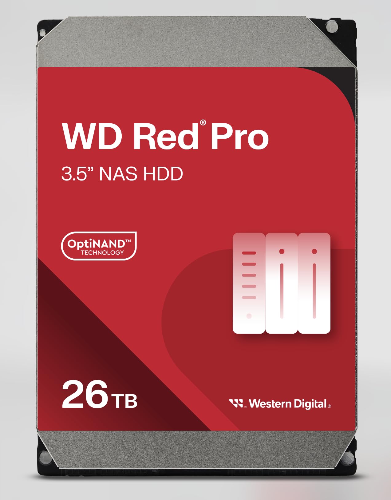 Western Digital 26TB WD Red Pro NAS Internal Hard Drive HDD - 7200 RPM, SATA 6 Gb/s, CMR, 512 MB Cache, 3.5 - WD260KFGX