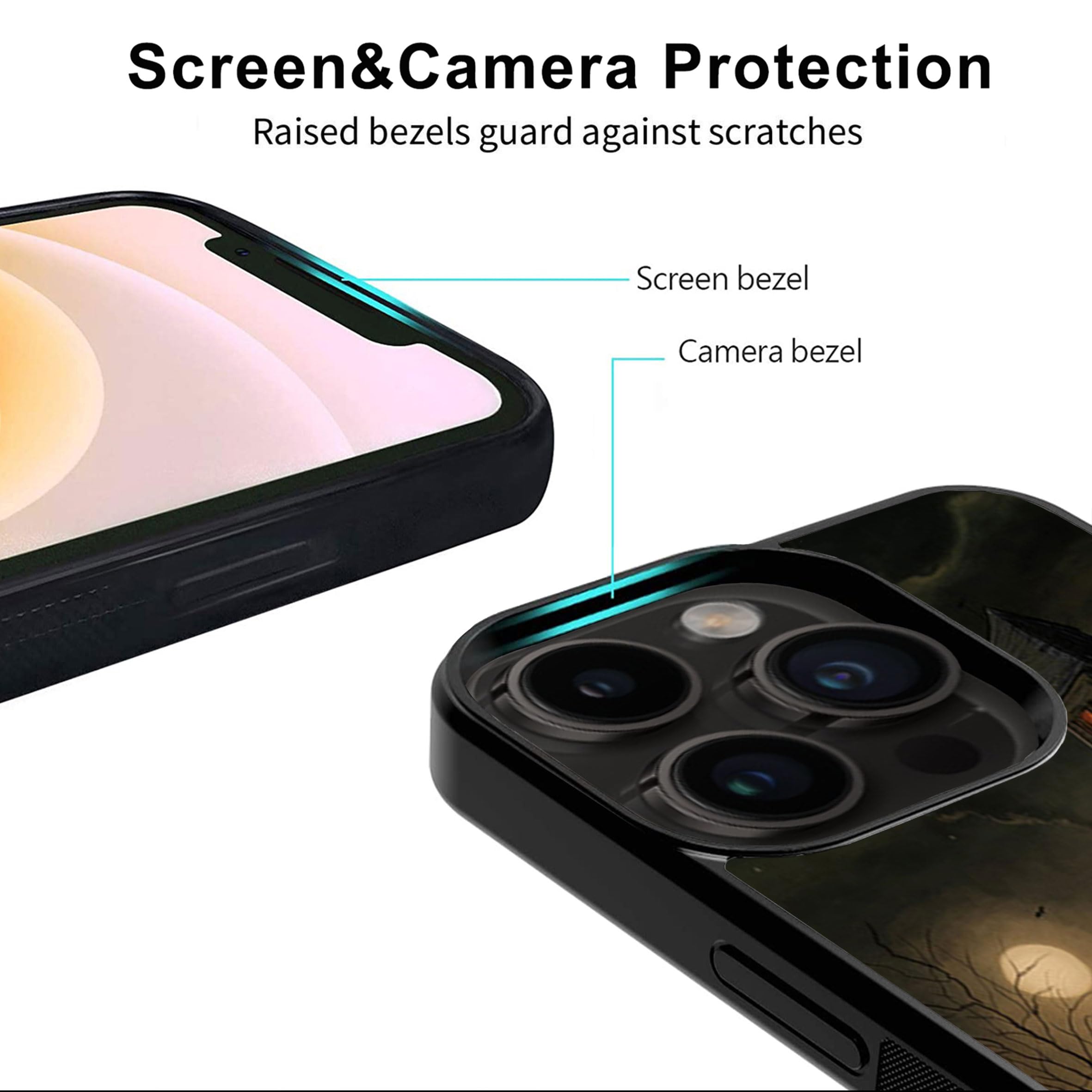 Vuttoo For Iphone 14 Pro Max Case   Halloween Haunted House Pattern Phone Case   Tpu Shock Absorption Protection Phone Case