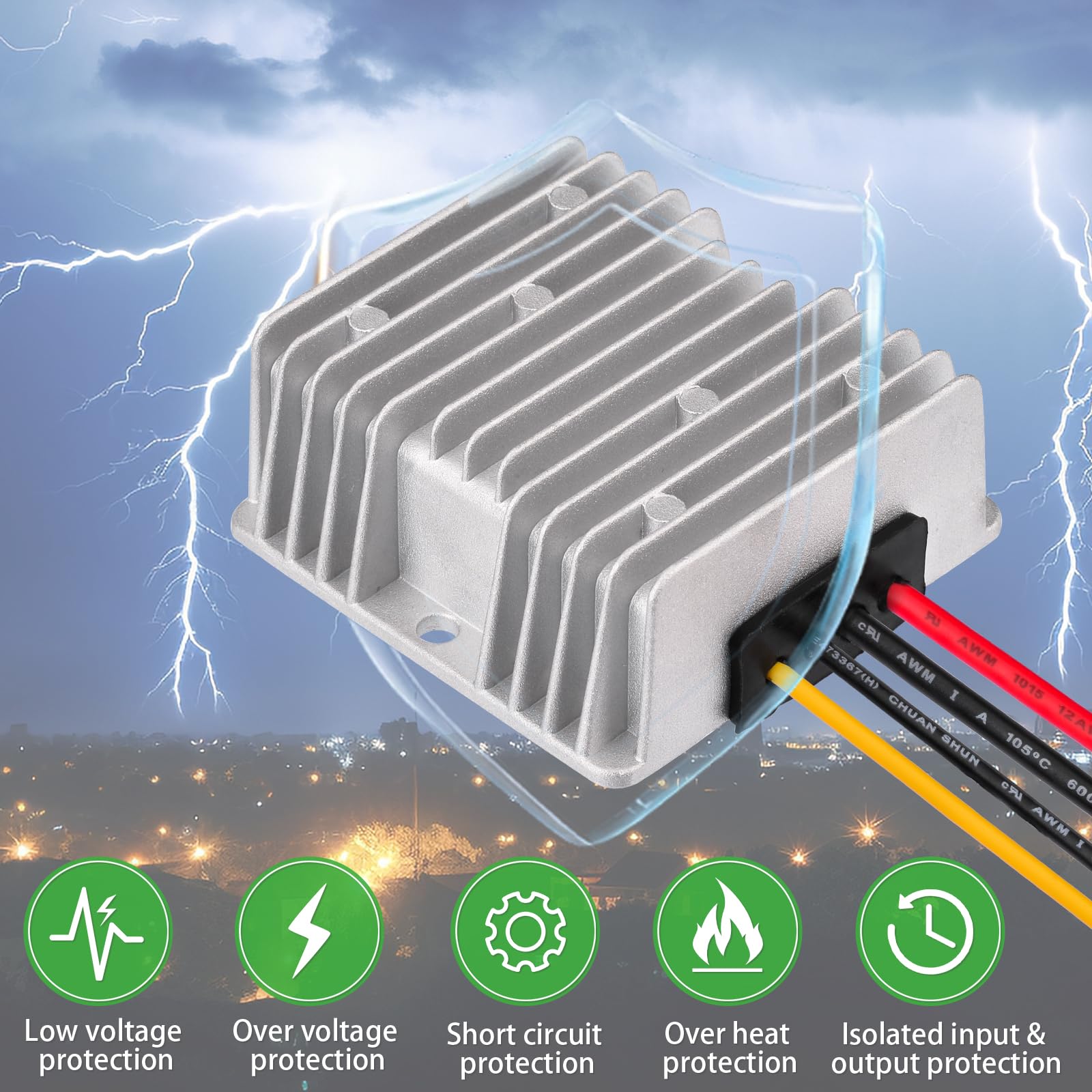 12V To 48V Dc Step Up Converter For Starlink,Elfculb 6A 288W Power Supply Voltage Booster Converter Regulartor