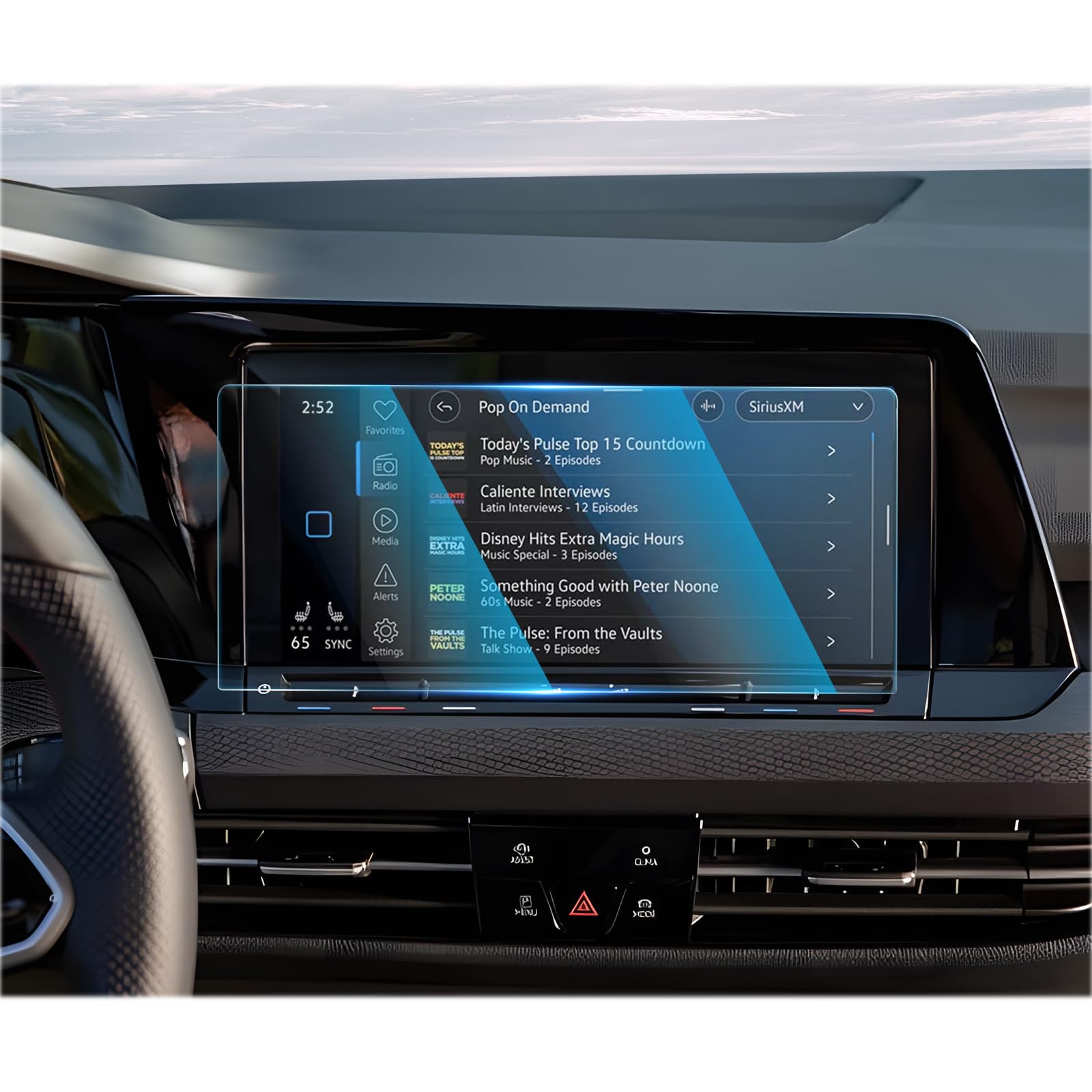 Cdefg Golf R/Gti Tempered Glass Screen Protector, 10 Inch, For Volkswagen Golf R Vw Gti Accessories, 2020 2021 2022 2023 2024 2025 Hd Clear