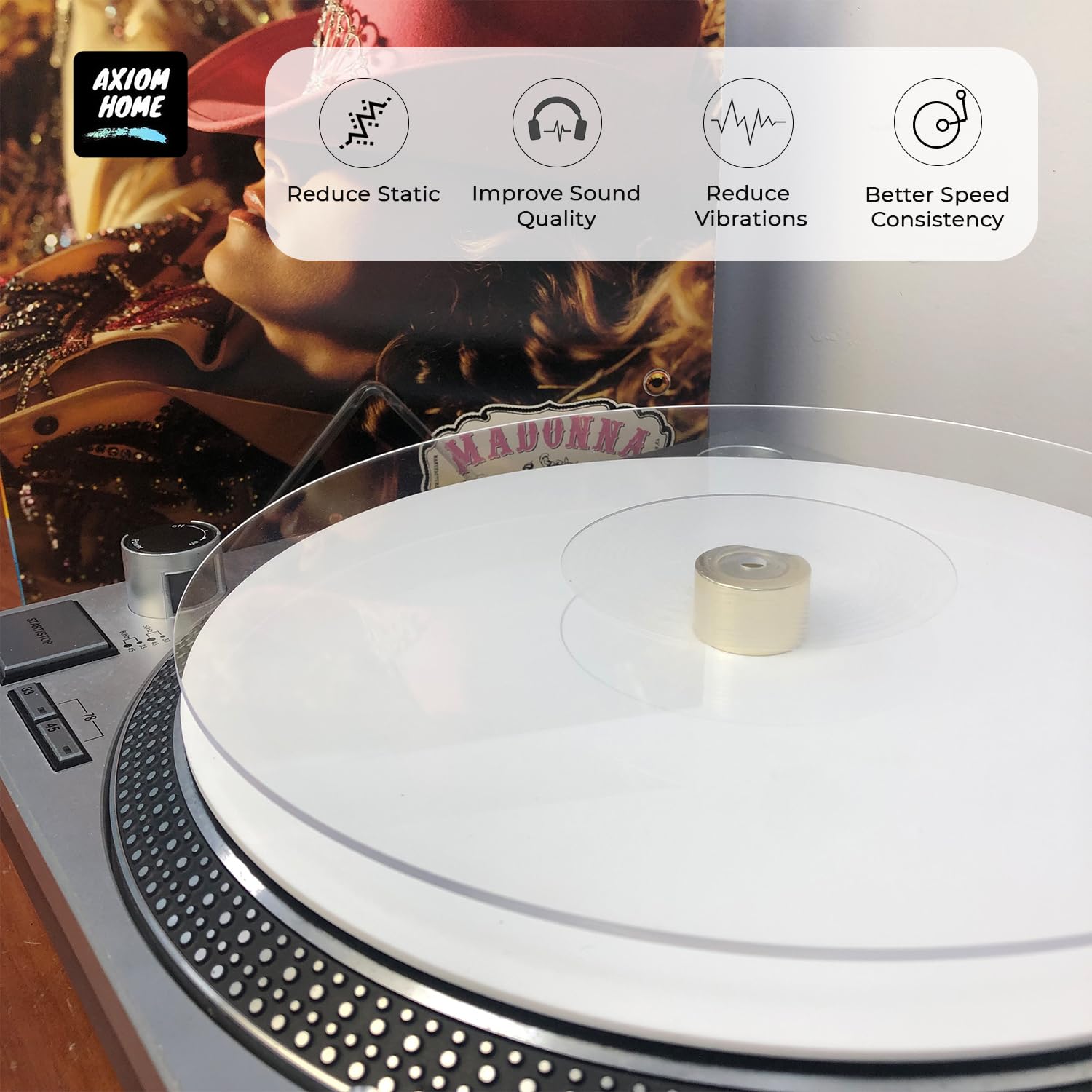 Acrylic Turntable Mat,11.75    Platter Slipmat For 12'' Vinyl Record Players, Antistatic, Noise Reducing Design For Enhanced Sou
