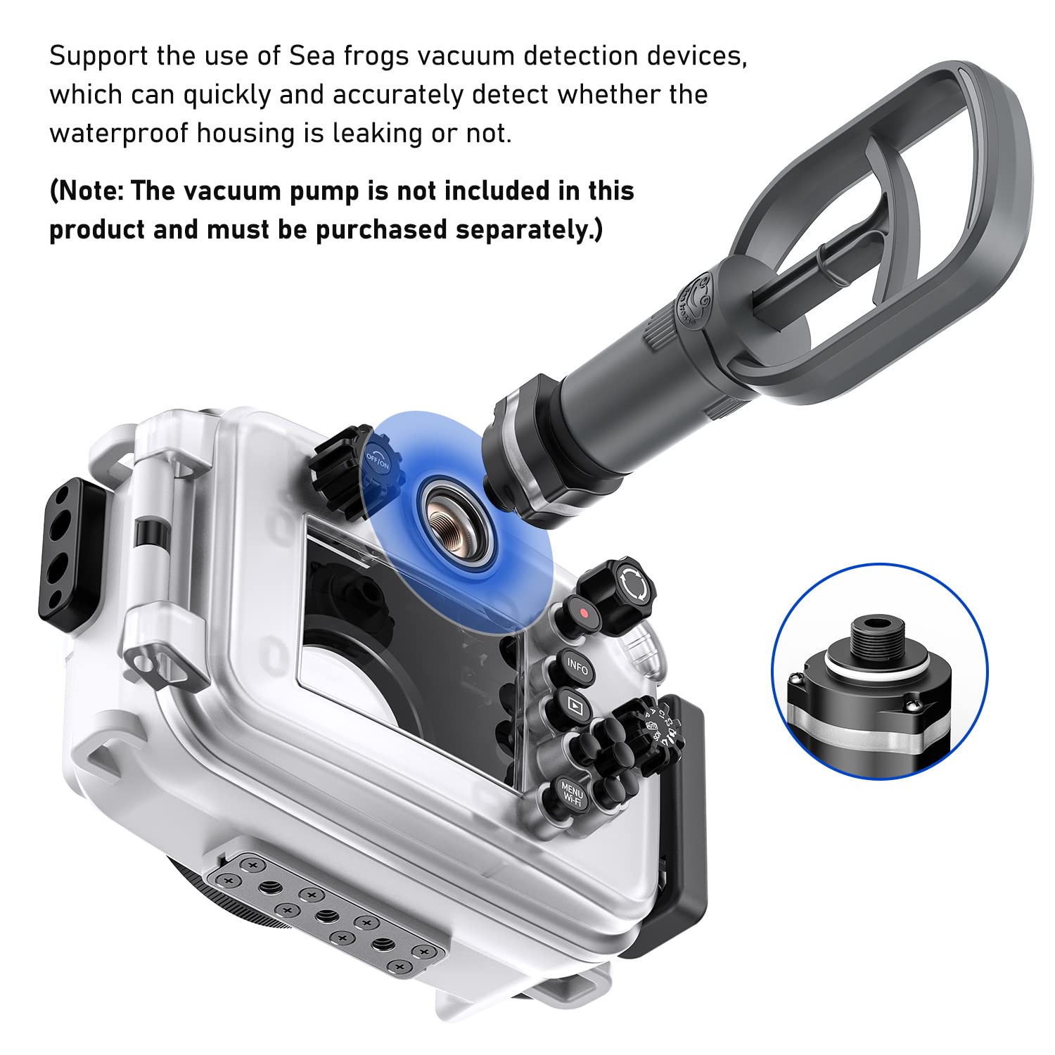 Seafrogs Underwater Camera Housing For Olympus Tg 6, Professional Underwater Accessories 195Ft/60M For Olympus Tough Tg 6 (Tg 6