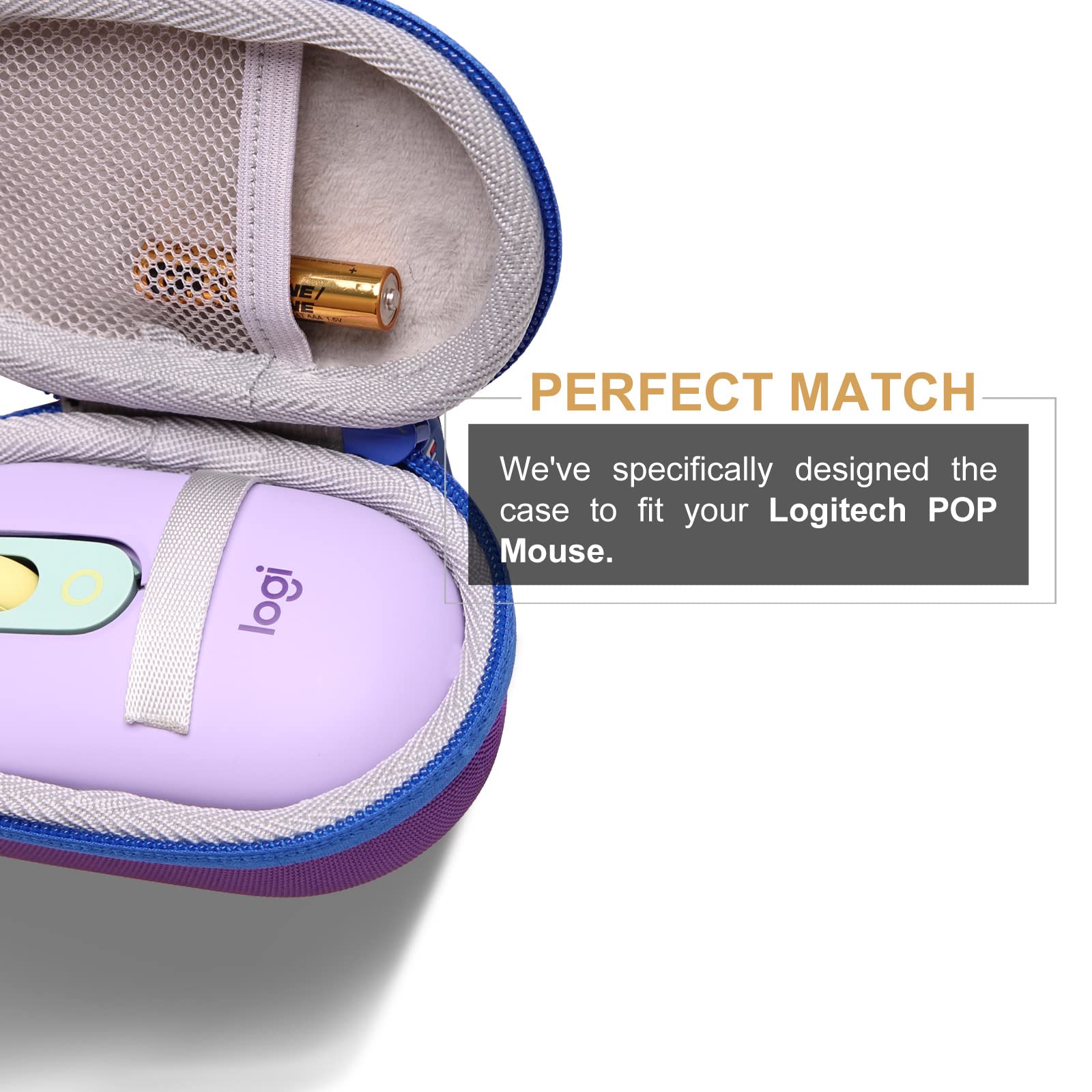 Ltgem Case Compatible With Logitech Pop & Pebble Mouse 2 M350S/M350/M355/M340/I345 Mouse, Purple