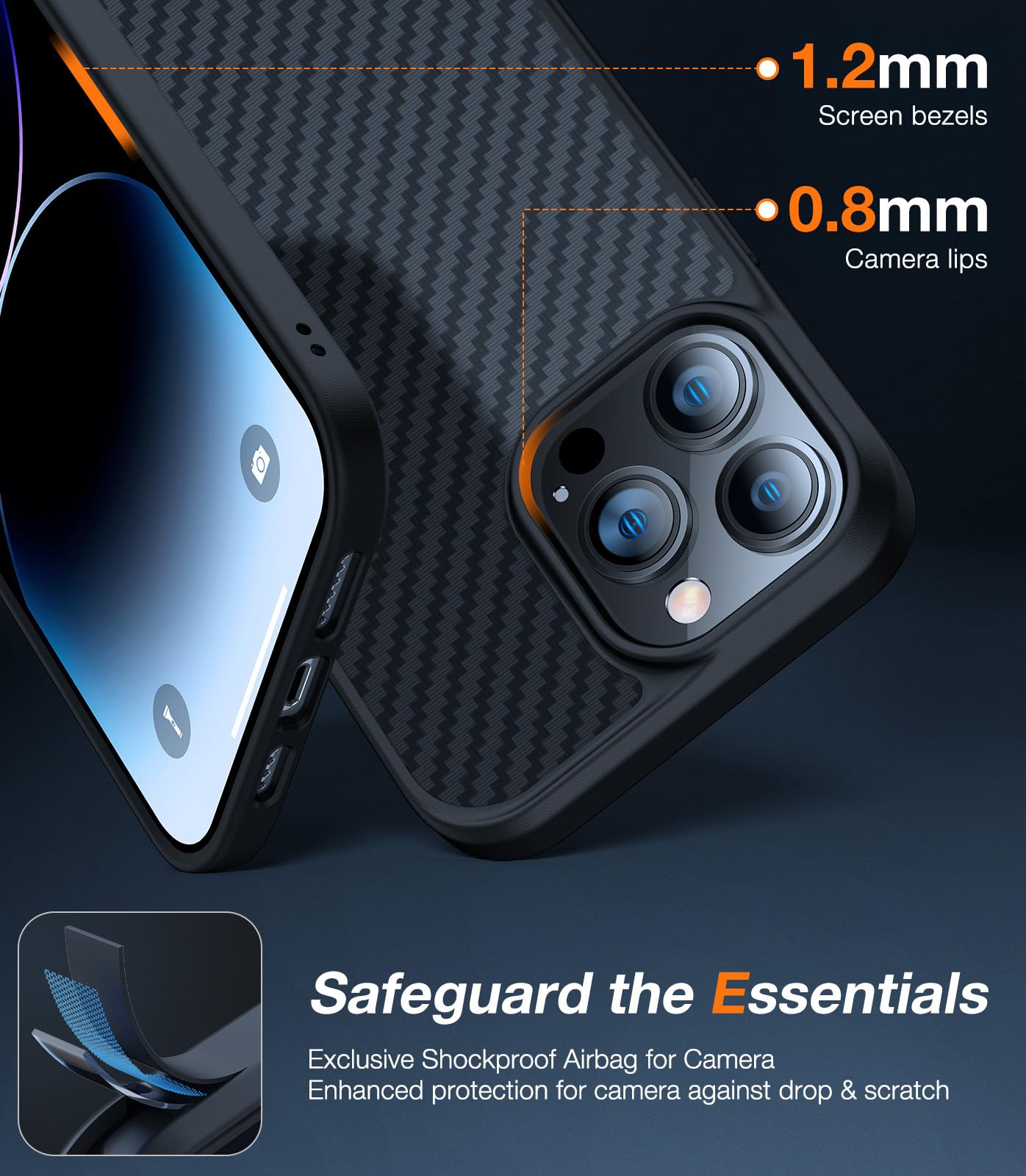 Torras Upgraded Stronger Magnetic For Iphone 14 Pro Case, 12 Ft Military Grade Drop Tested, Compatible With Magsafe, Scratch Res