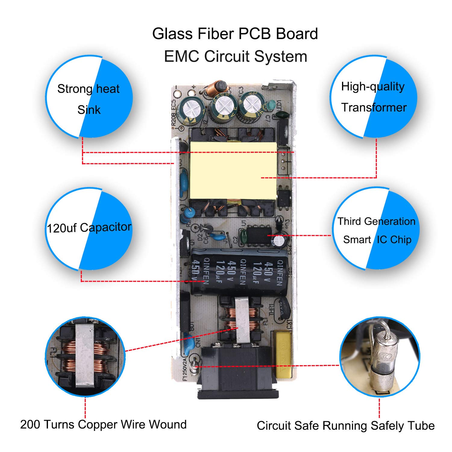 15V 5A Power Supply, Universal Ac 100 240V To Dc 15V 5A 75W Power Adapter Transformer 5.5X2.5Mm Compatible With 15 Volt 4.8A For