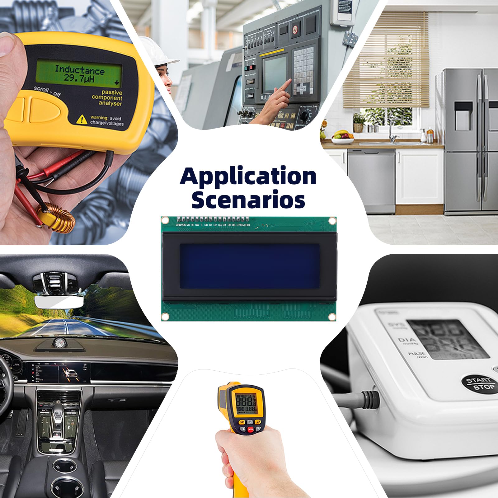 2004 Lcd Display Module With Iic I2C Serial Interface Adapter Lcm Blue Backlight Screen St7066U Controller 20X4 Lcd For Arduino,