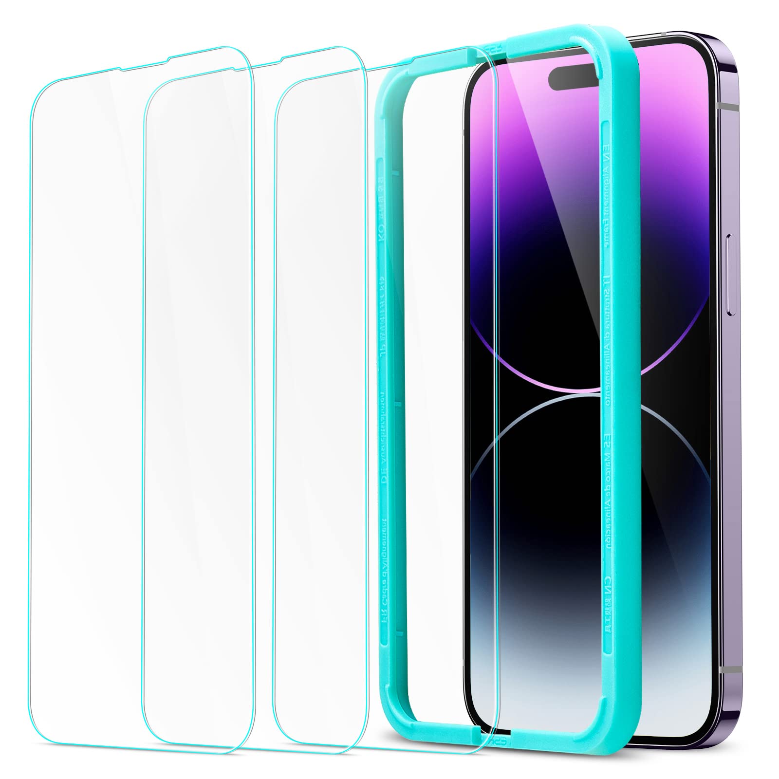 Esr For Iphone 14 Pro Screen Protector, Easy Installation Frame, Military Grade Protection, Ultra Tough, Scratch Resistant, Temp