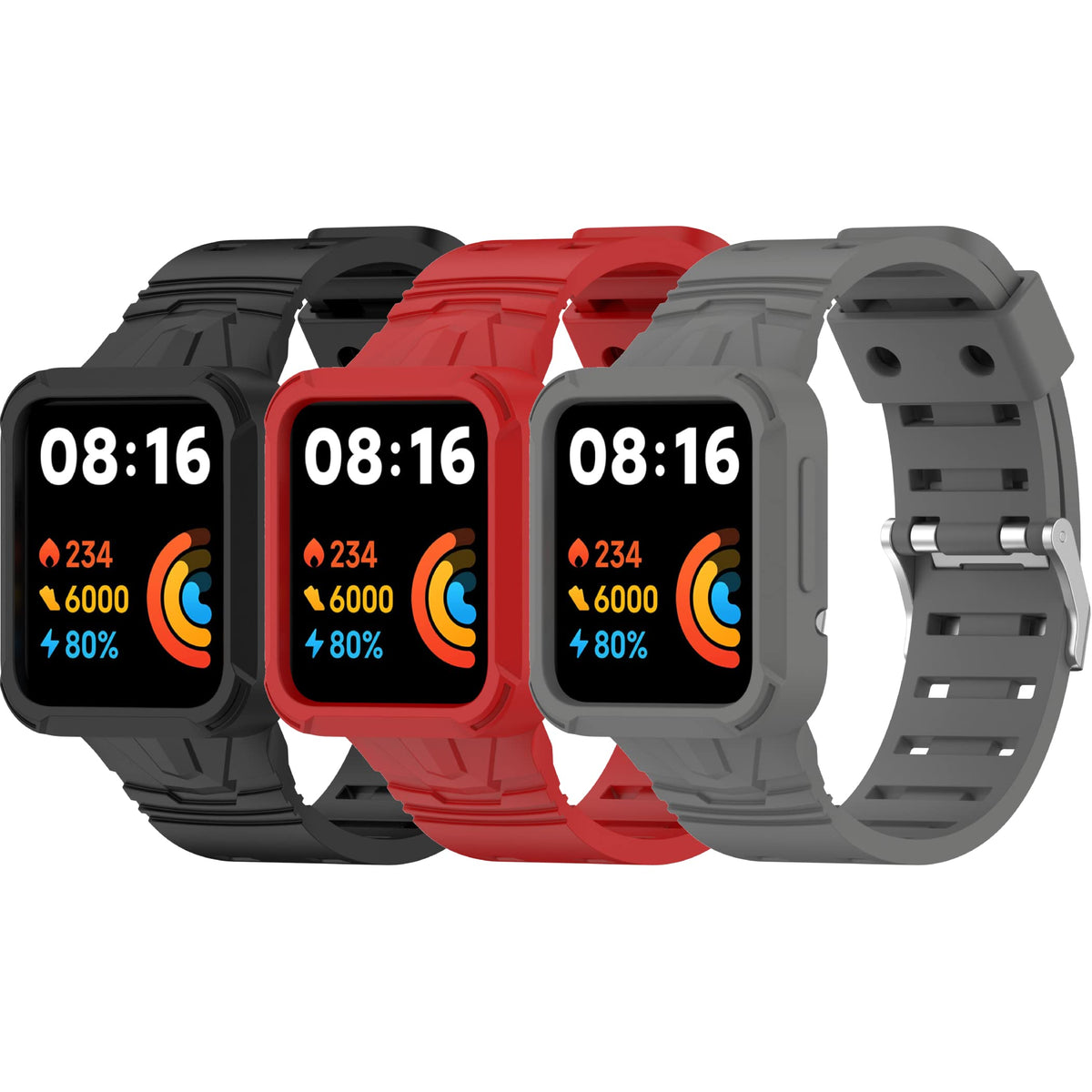 Ninehorse Replacement Strap For Redmi Watch 2 Lite Band With Protective Case,Rugged Case Band For Xiaomi Mi Watch Lite/Mi Watch