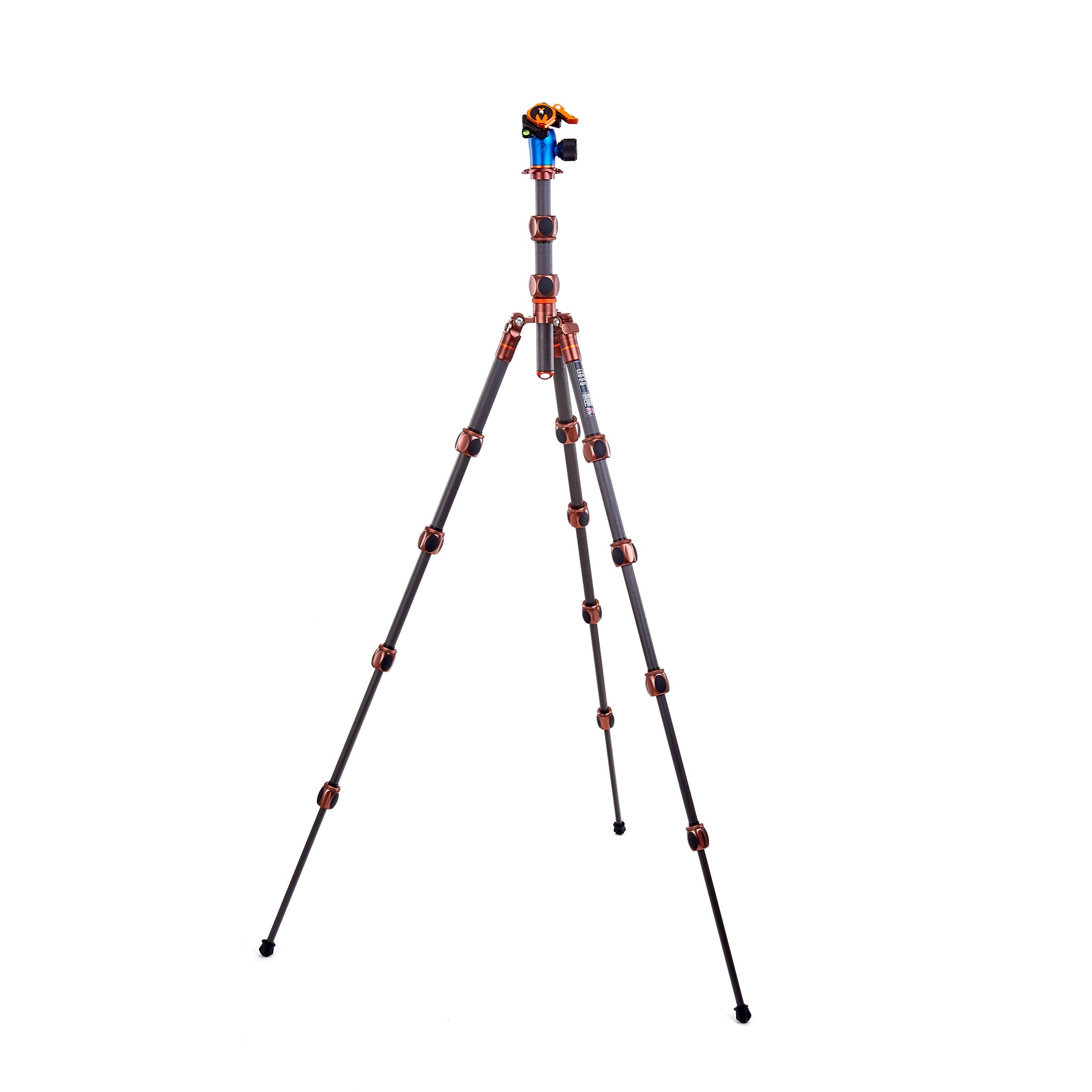 3 Legged Thing Leo 2.0 Carbon Fibre Tripod System & Airhed Pro Lever   Earth Bronze/Ocean Blue (Leokit2)