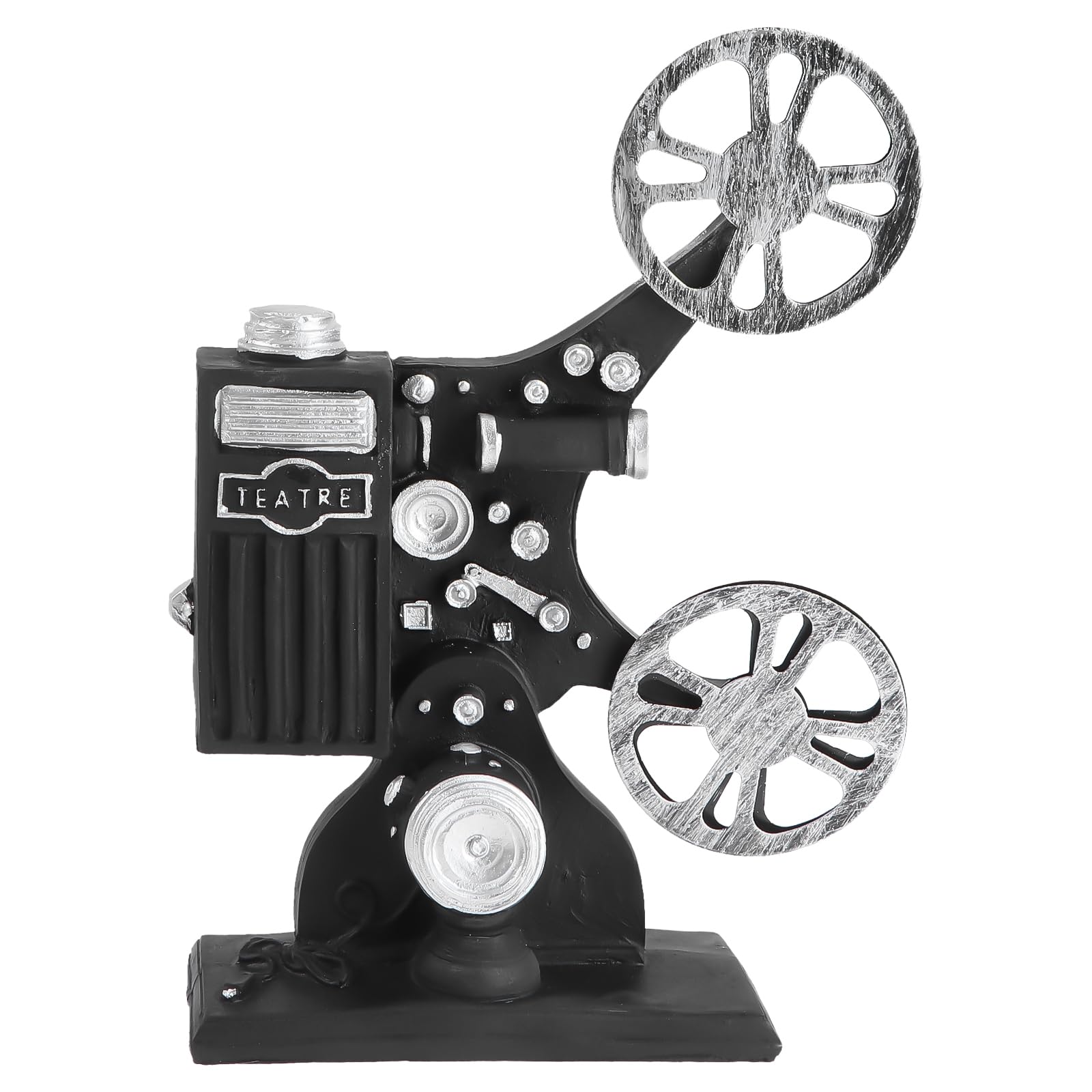 Movie Film Projector Model Vintage Style Resin Projector Model Desktop Crafts Home Decoration(Black)