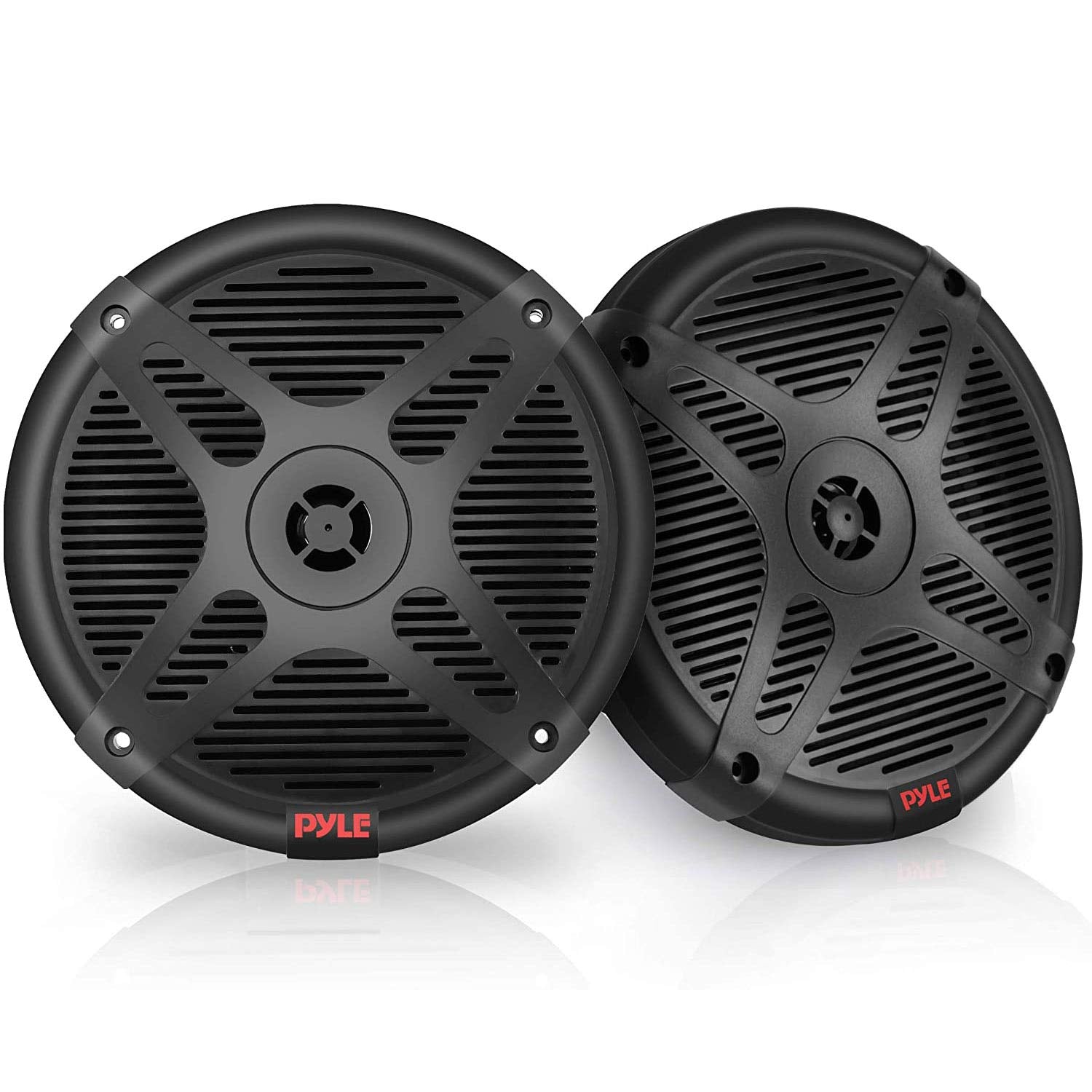 Pyle 6.5 Inch Bluetooth Marine Speakers - 2-way IP-X4 Waterproof and Weather Resistant Outdoor Audio Dual Stereo Sound System wi