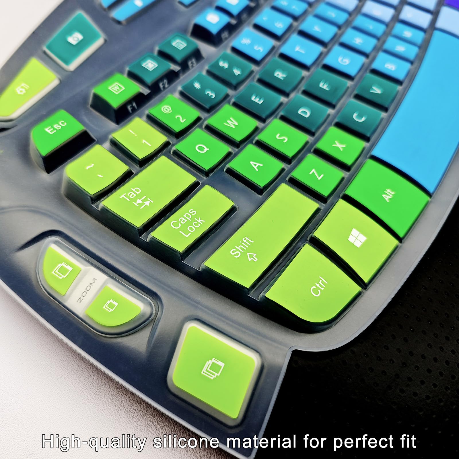 Premium Ultra Thin Silicone Keyboard Protector,Compatible With Logitech Mk570 Mk550 K350 Ergonomic Wireless Keyboards,Us Layout,