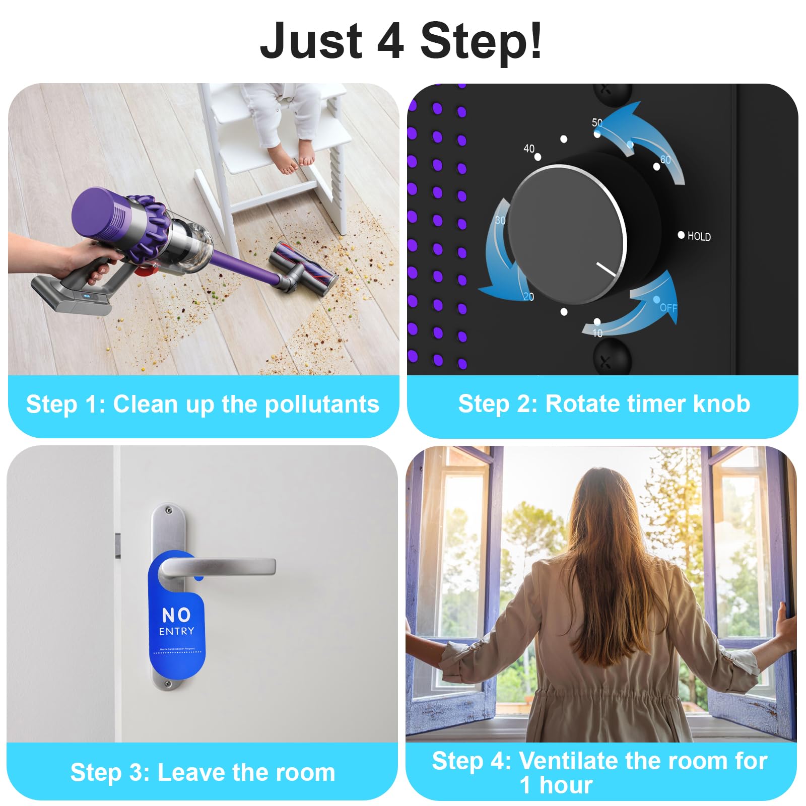 Prograce Ozone Machine Odor Removal   Ozone Generator 60,000Mg/H Ozone Odor Eliminator 0Zone Machine For Car,Home,Smoke,Pet Room