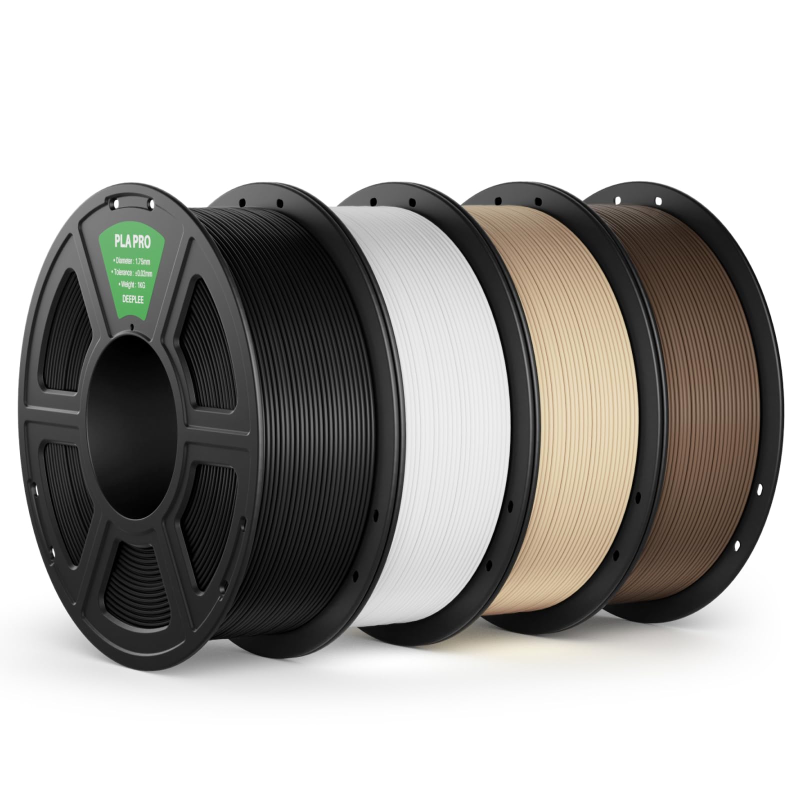 DEEPLEE PLA PRO Filament 1.75mm, Stronger Toughness 3D Printer Filament 4KG, PLA Filament Dimensional Accuracy +/- 0.02 mm, Neat