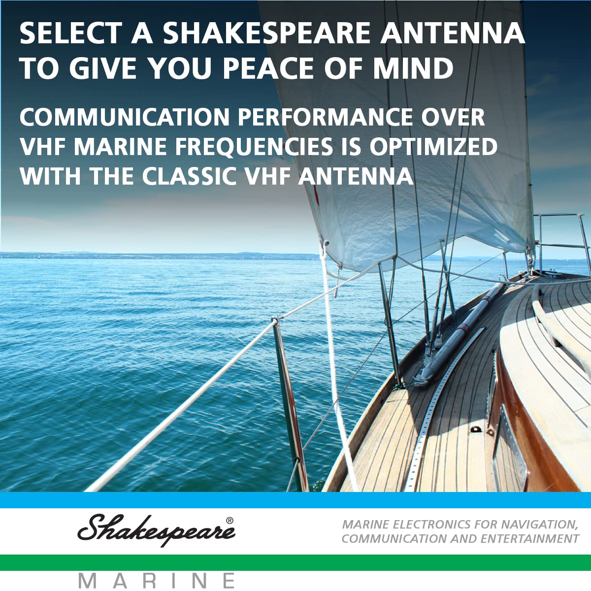 Shakespeare 5241 R Low Profile 3 Vhf Marine Antenna