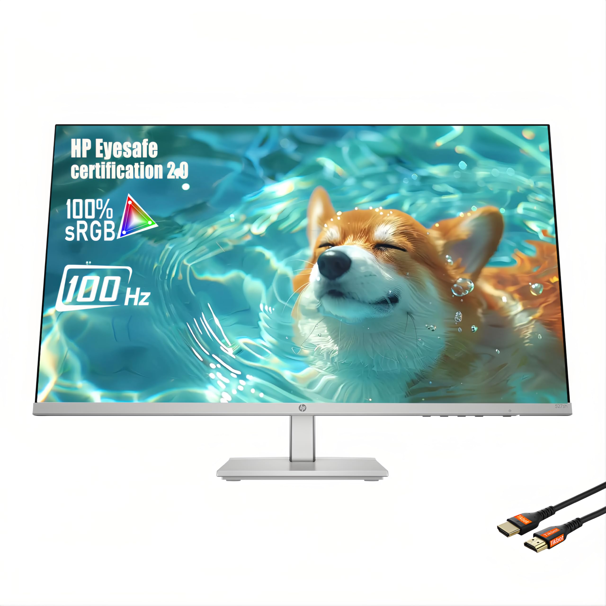 Hp Series 5 527Sh - Height Adjust Monitor 94C50Aa#Aba (Replaces M27H) With Docztorm Dock - 100Hz 300 Nits - 99% Srgb Color Gamut
