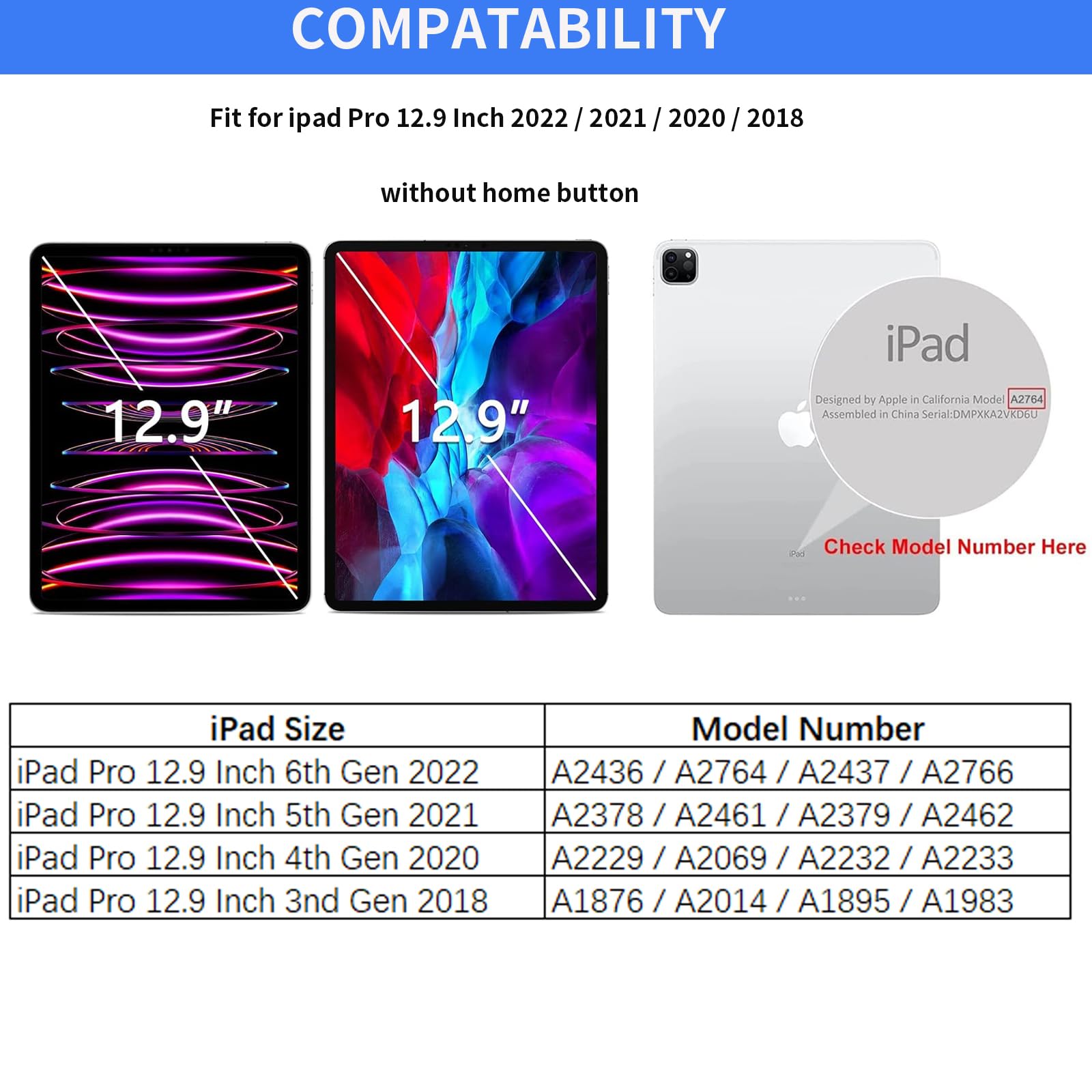 Zenrich [2Pack] Tempered Glass Screen Protector For Ipad Pro 12.9 Inch (6Th/5Th/4Th/3Rd Generation) With [Anti Blue Light] [Anti