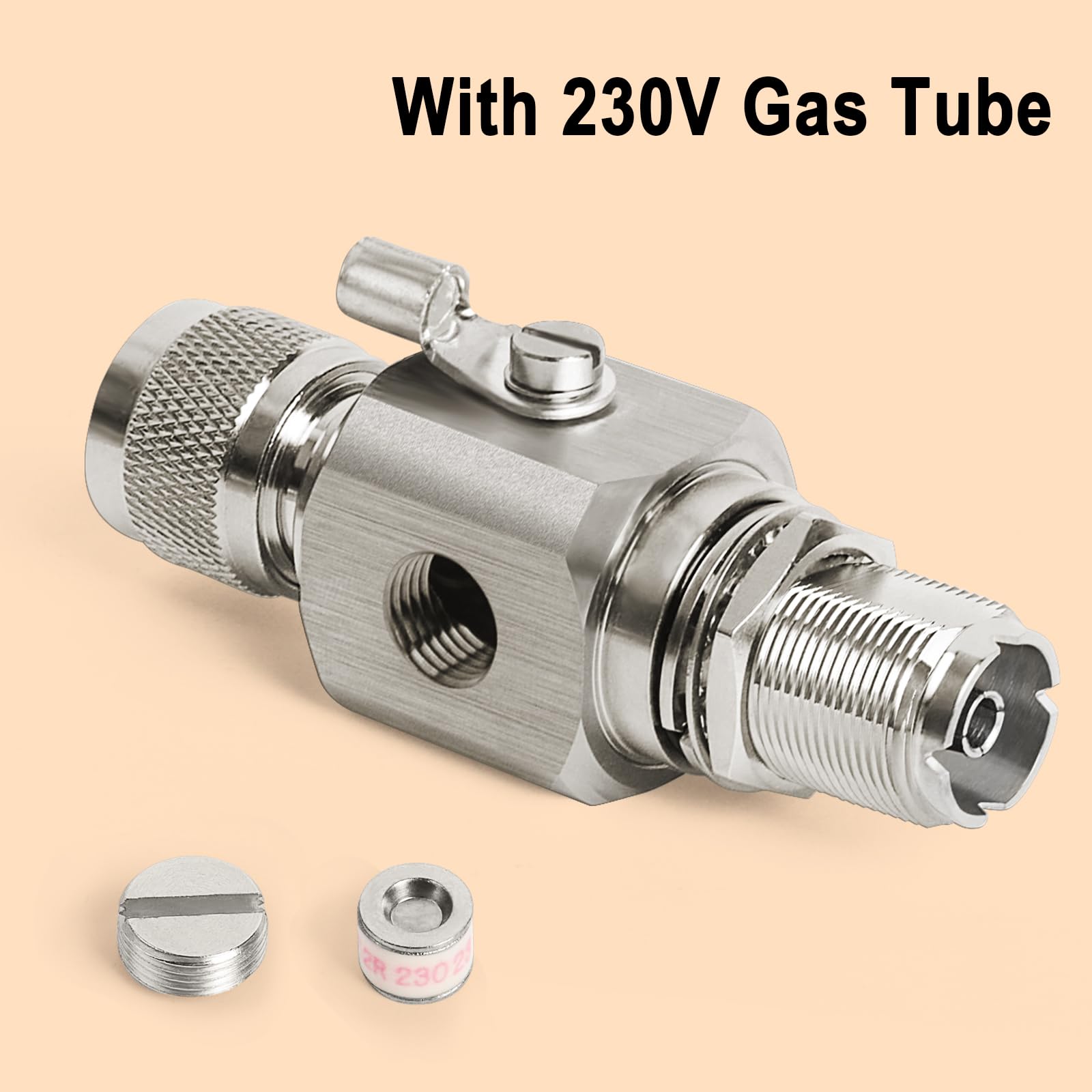 Xrds Rf Uhf Lightning Arrestor Pl 259 Lightning Surge Protector Pl259 Plug (Uhf Male) To So239 Socket (Uhf Female) Bulkhead Arrestor For Cb Ham Two Way Radio Base Antennas