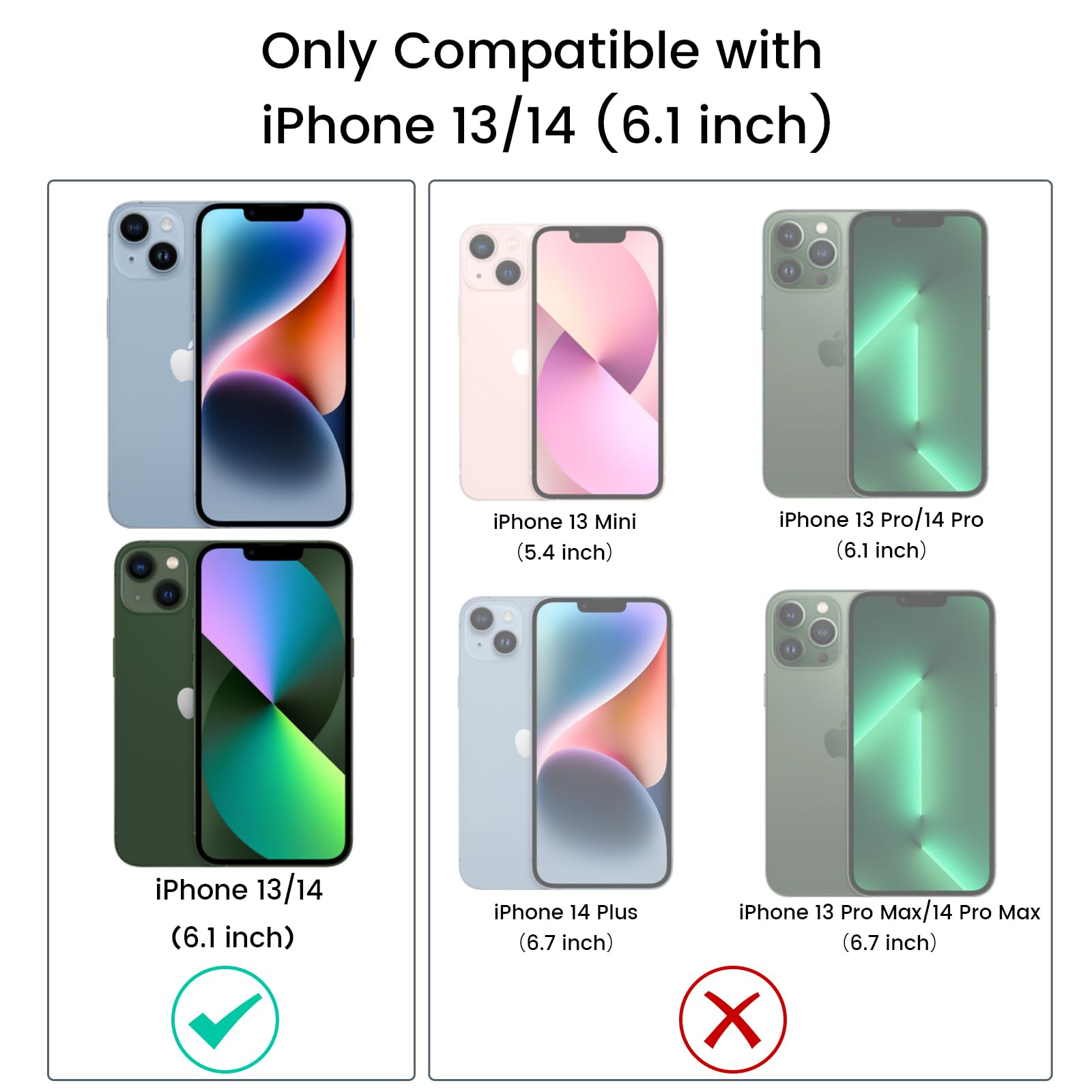 Ruky For Iphone 13 Case & Iphone 14 Case, Glitter Liquid Full Body Rugged Cover With Built In Screen Protector Soft Tpu Shockpro