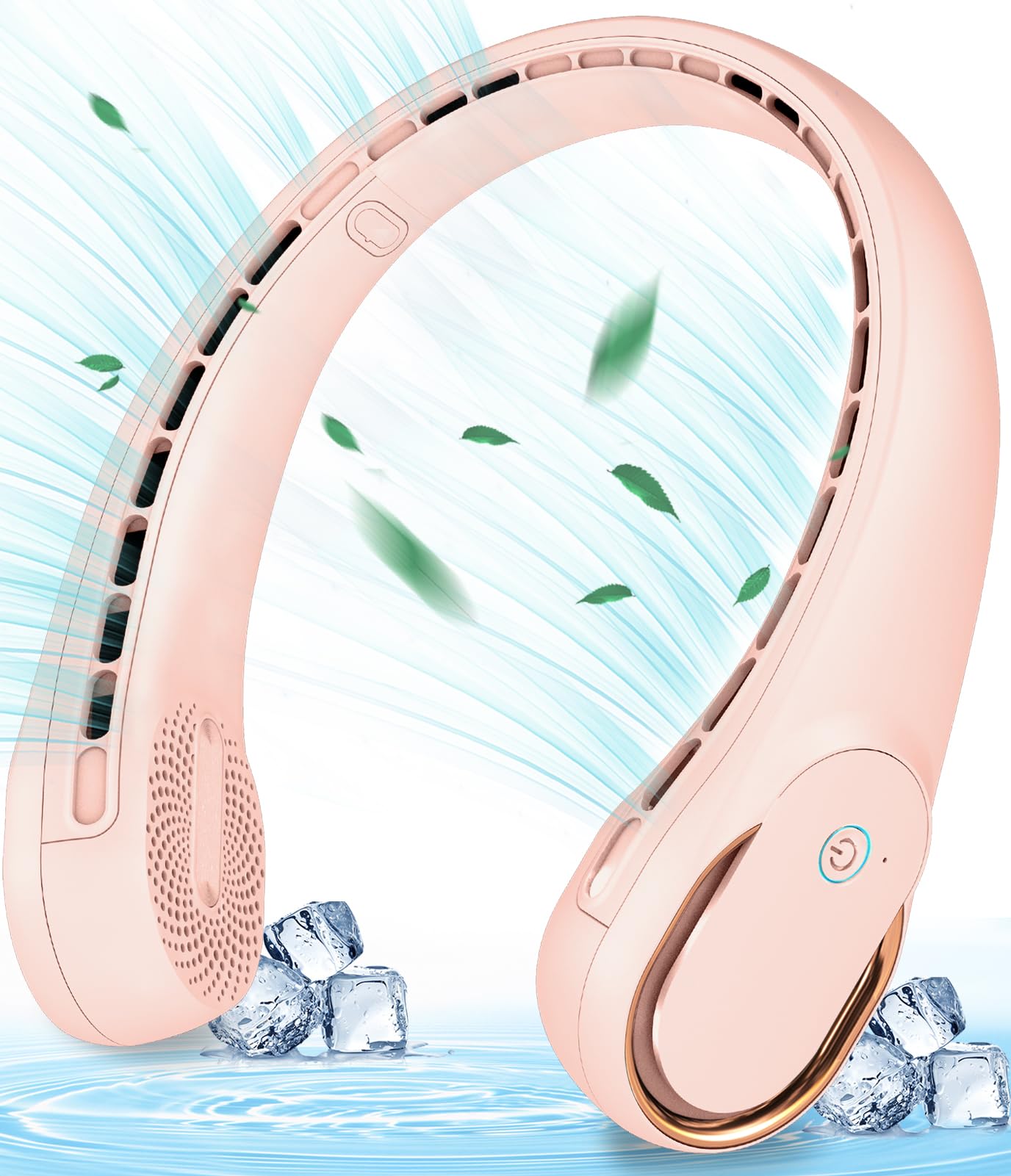 Kidee Portable Neck Fan, Neck Fans Rechargeable For Women Men, 4000Mah Personal Bladeless Fan, Upgraded Cooling Air Volume, Ultr