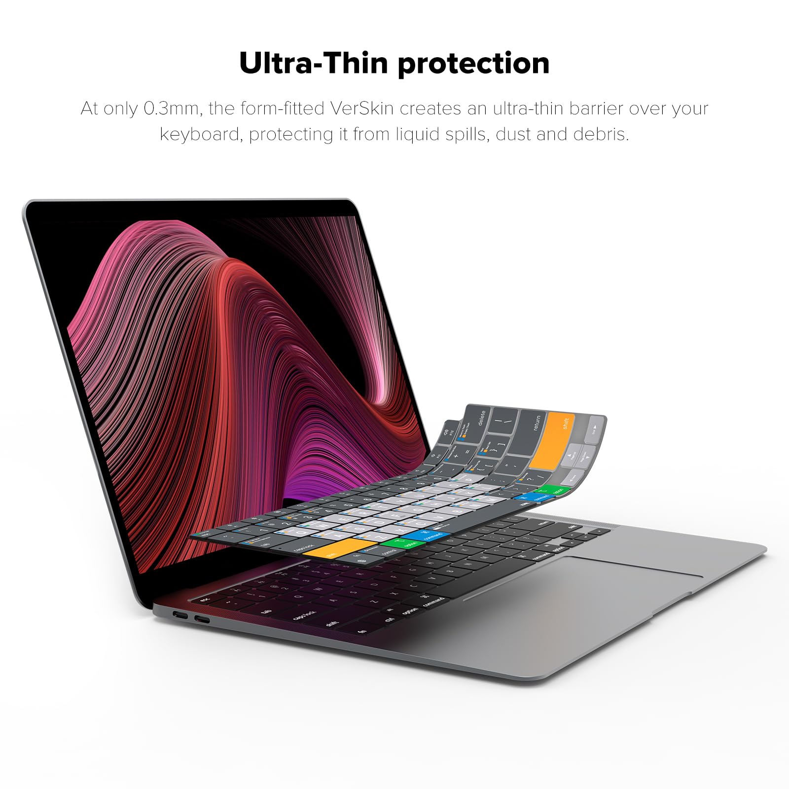 Jcpal Macos Shortcut Guide Keyboard Cover For 2020 Macbook Air 13'' (Us Layout)