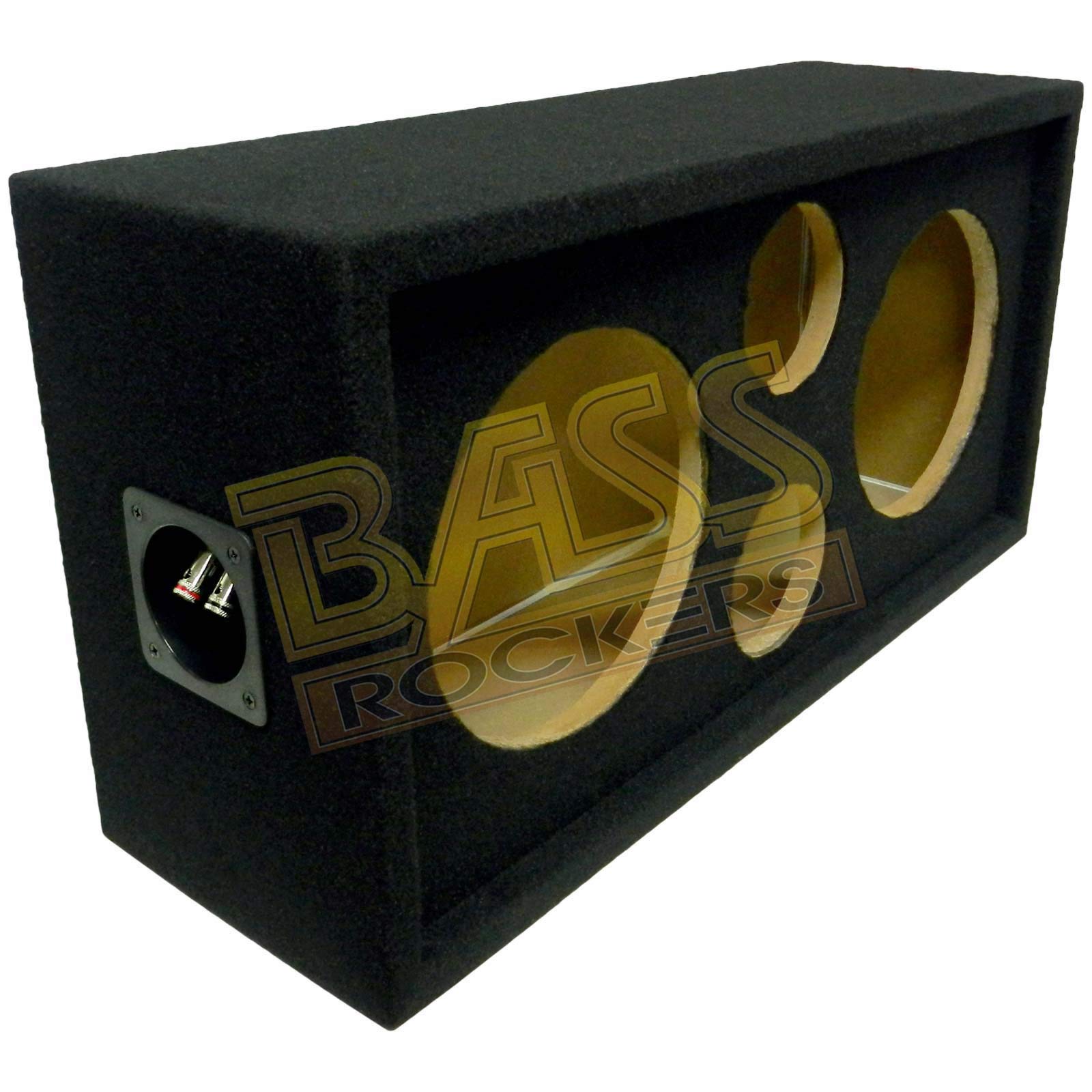 Bass Rockers 2X2 Speaker Pod 10''/4'' Enclosure Box W/Spring Terminal (Carpet Finish)