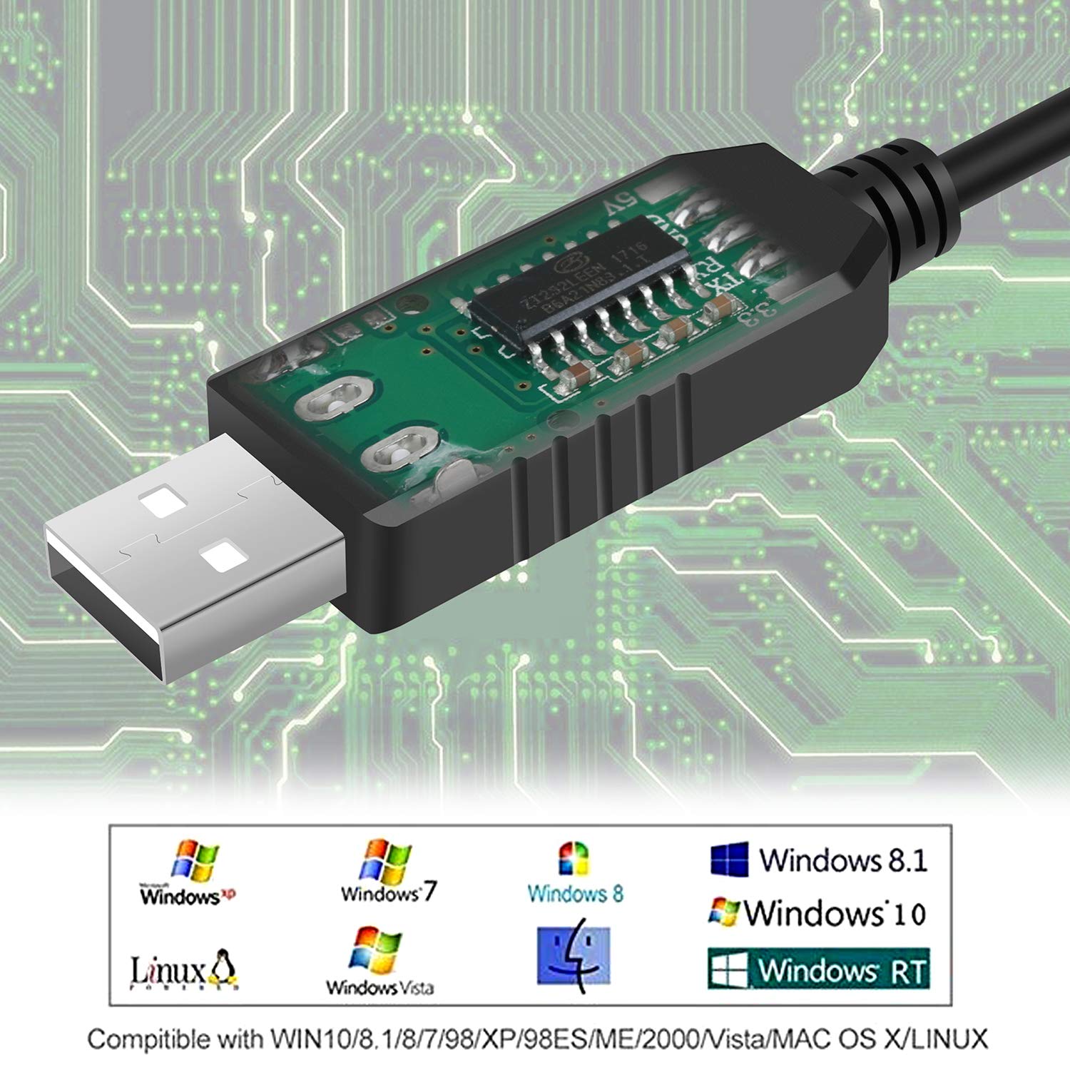 Meade 505 Telescope To Pc Control Cable Cp2102 Rs232 Rj10 Serial Adapter Converter Connector Autostar Audiostar Cable Compatible