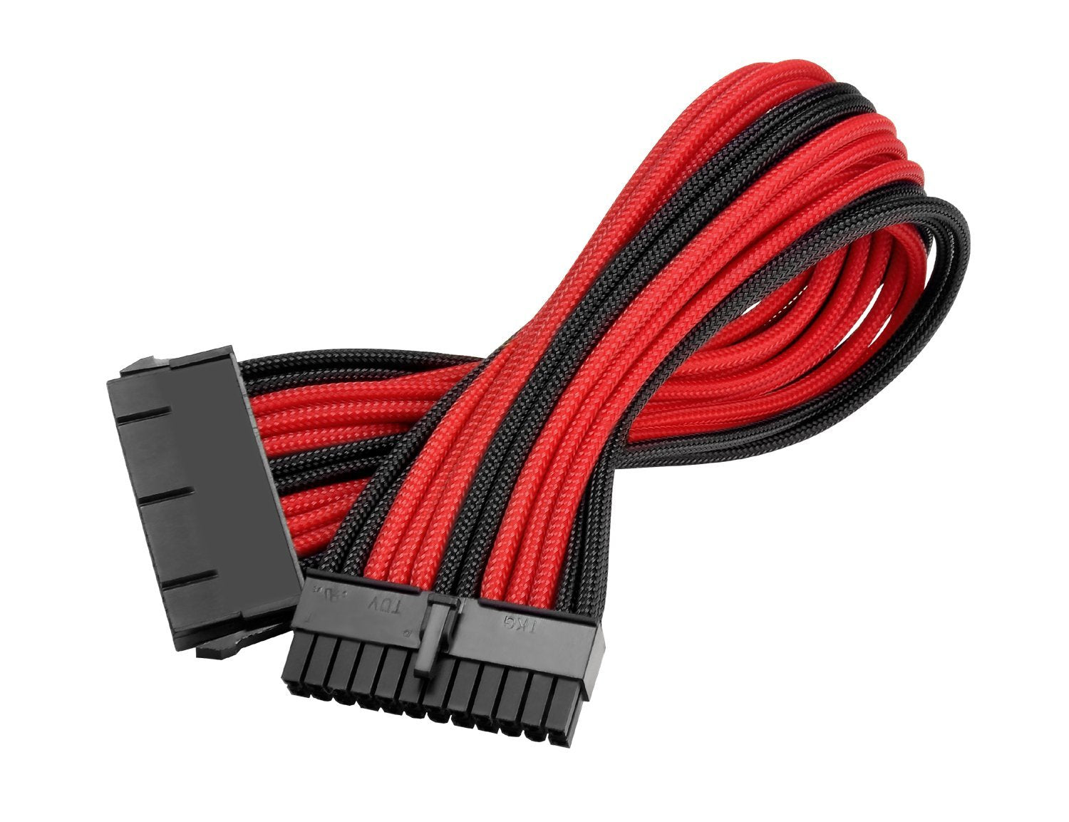 Thermaltake Ttmod Sleeve Extension Power Supply Cable Kit Atx/Eps/8 Pin Pci E/6 Pin Pci E With Combs, Red/Black Ac 033 Cn1Nan A1