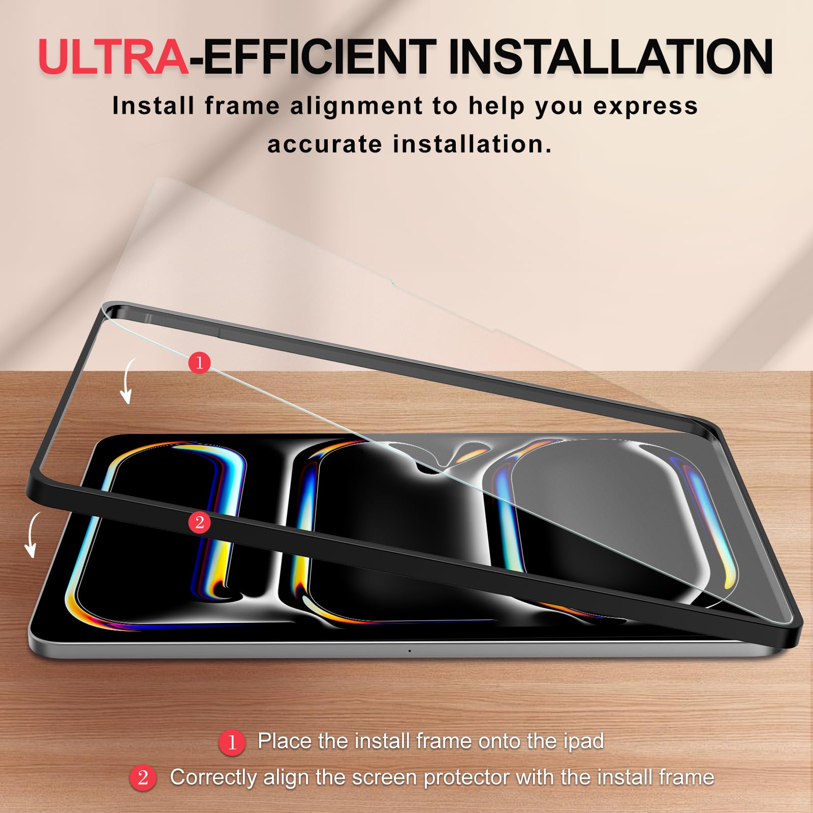 Ambison [2 Pack Matte Glass Screen Protector Compatible With Ipad Pro 11 M4 2024(5Th Generation 11Inch), [Install Frame] Anti Glare/Bubble Free/Fingerprint Free/9H Tempered Glass/Smooth As Silk