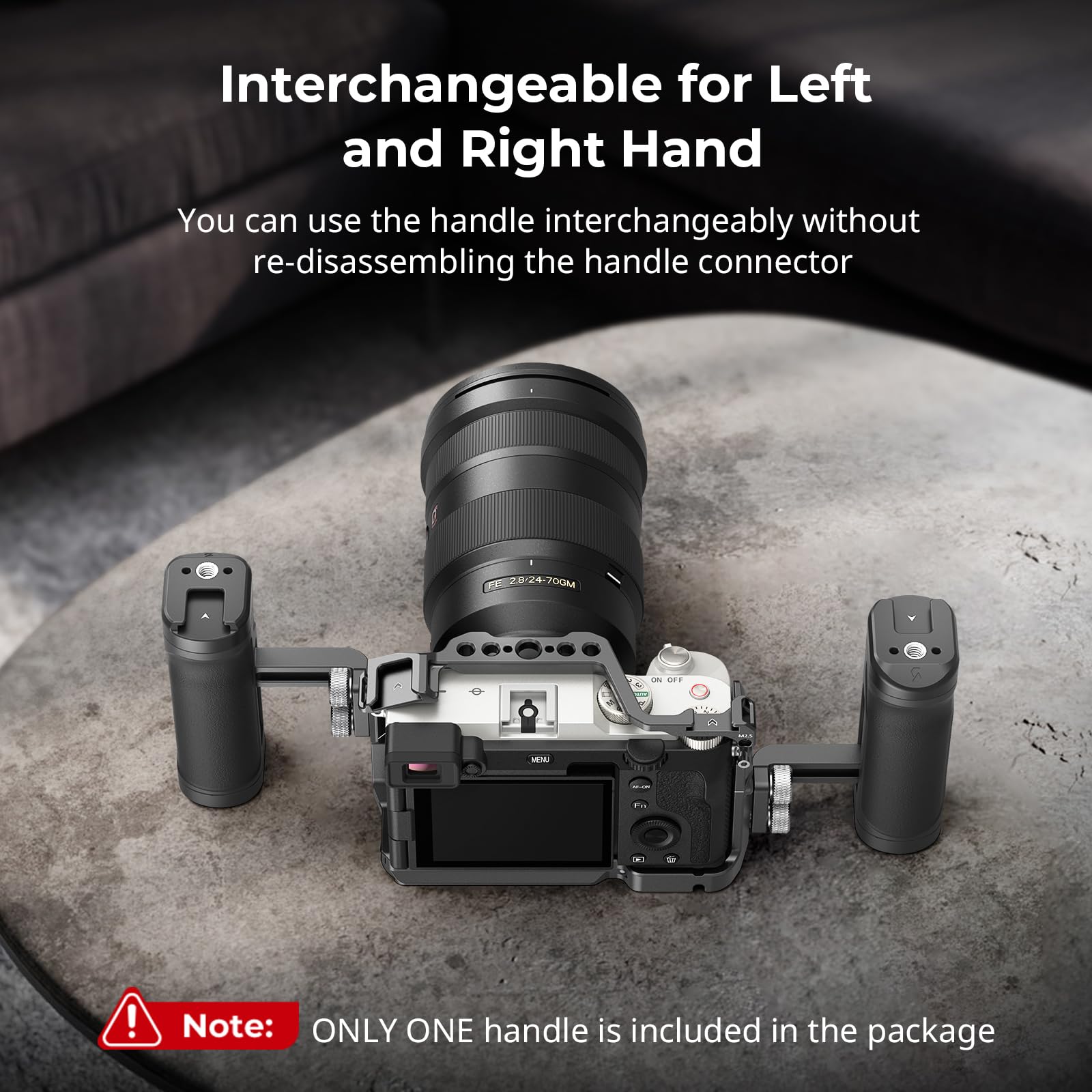 Smallrig Mini Side Handle For 1/4-20 Threaded Holes, Portable Camera Cage Handle For Left Or Right Hand, Up And Down Adjustable,