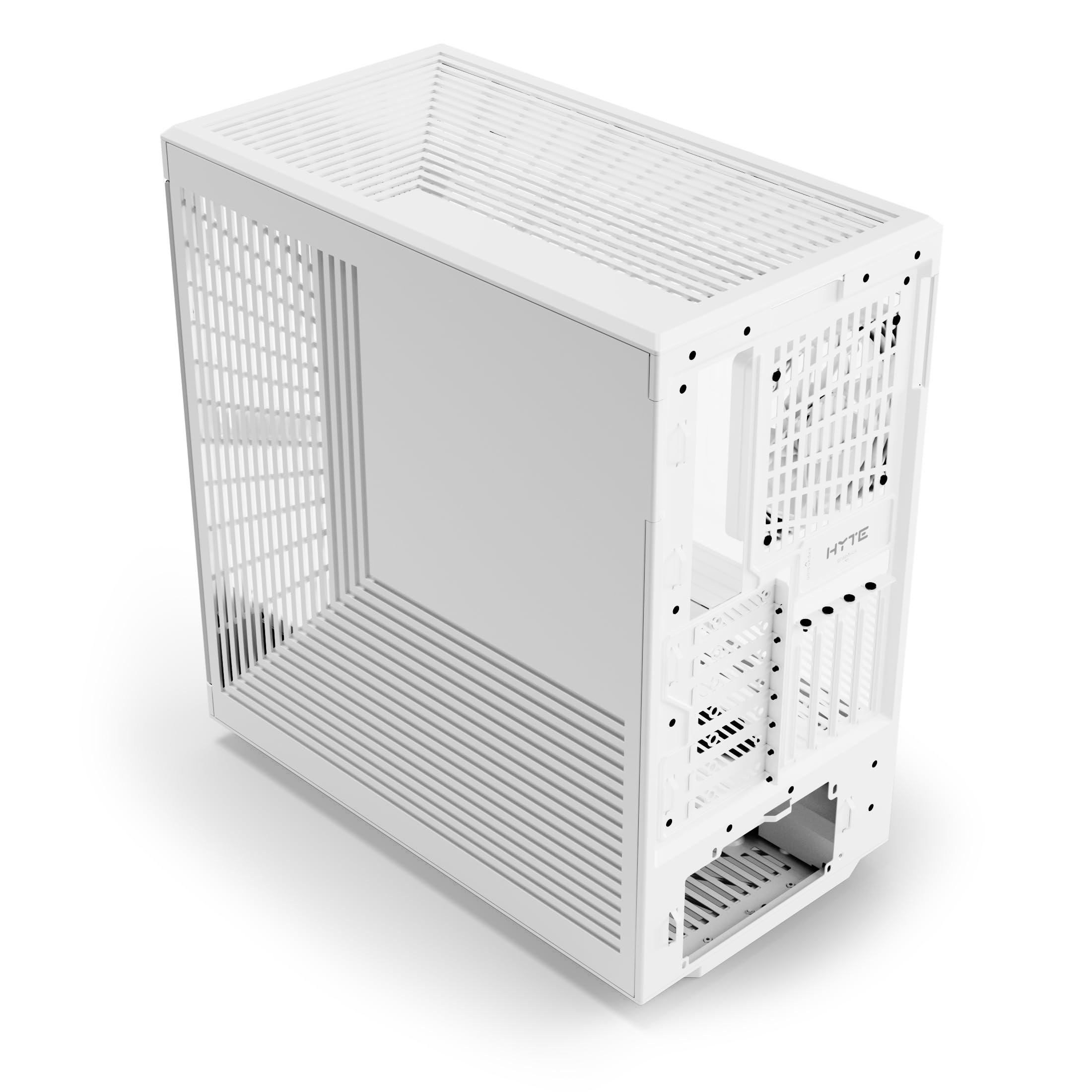 Hyte Y40 Modern Aesthetic Panoramic Tempered Glass Mid-Tower Atx Computer Gaming Case With Pcie 4.0 Riser Cable Included, Snow W