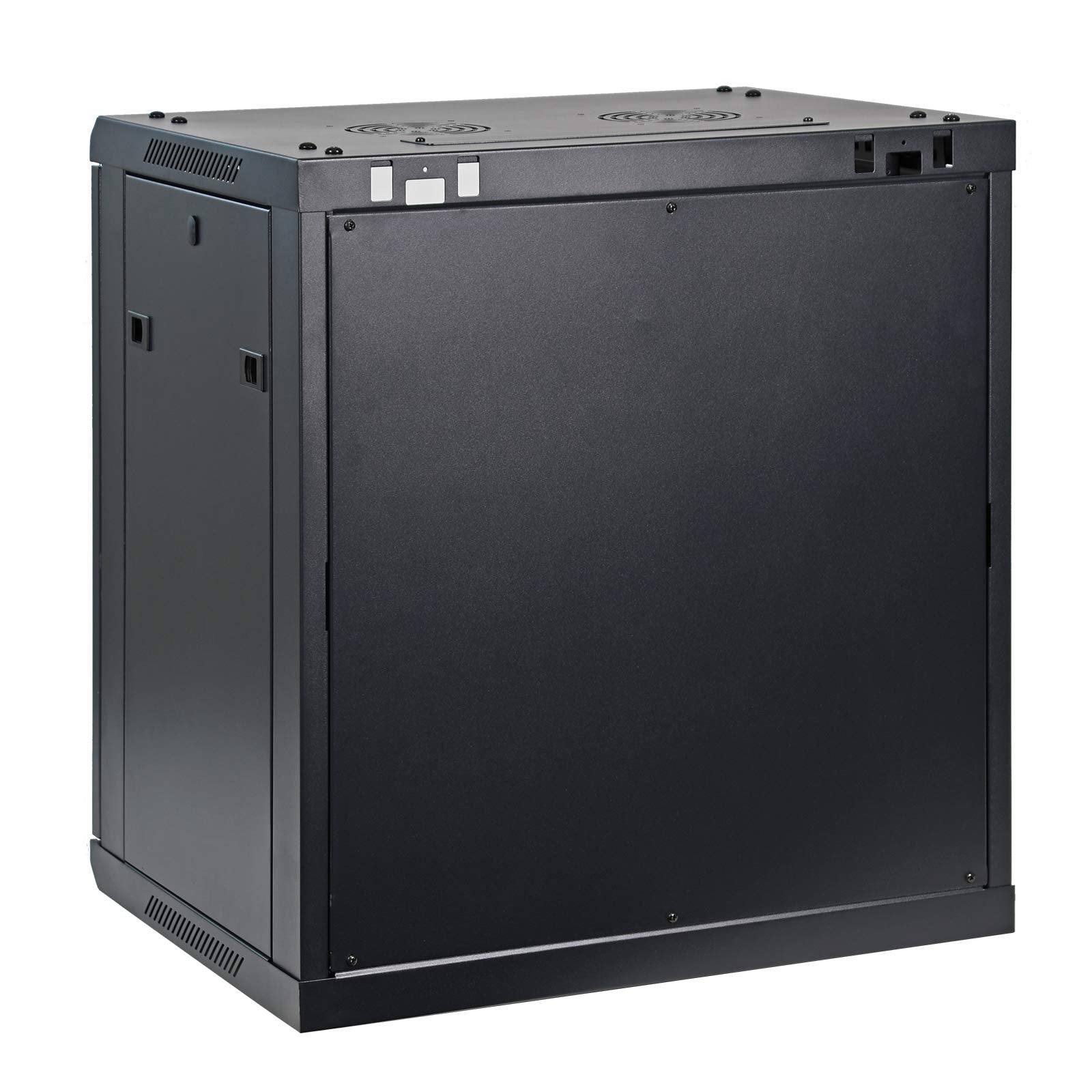 Aeons 12U Signature Wall Mount 19 Inch It Network Cabinet Enclosure Server Rack 16 Inch Depth Glass Door