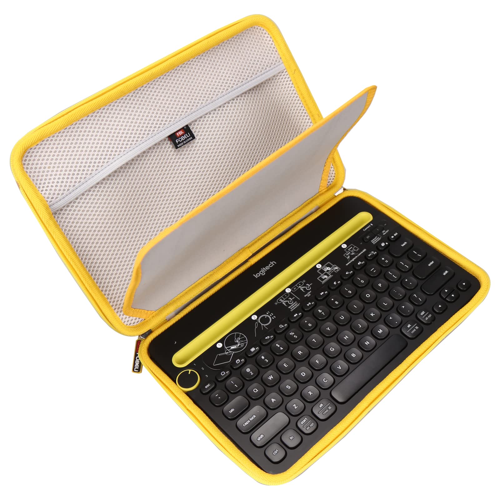 Fblfobeli Eva Hard Carrying Case For Logitech K480 Wireless Multi Device Keyboard, Protective Shockproof Travel Storage Bag