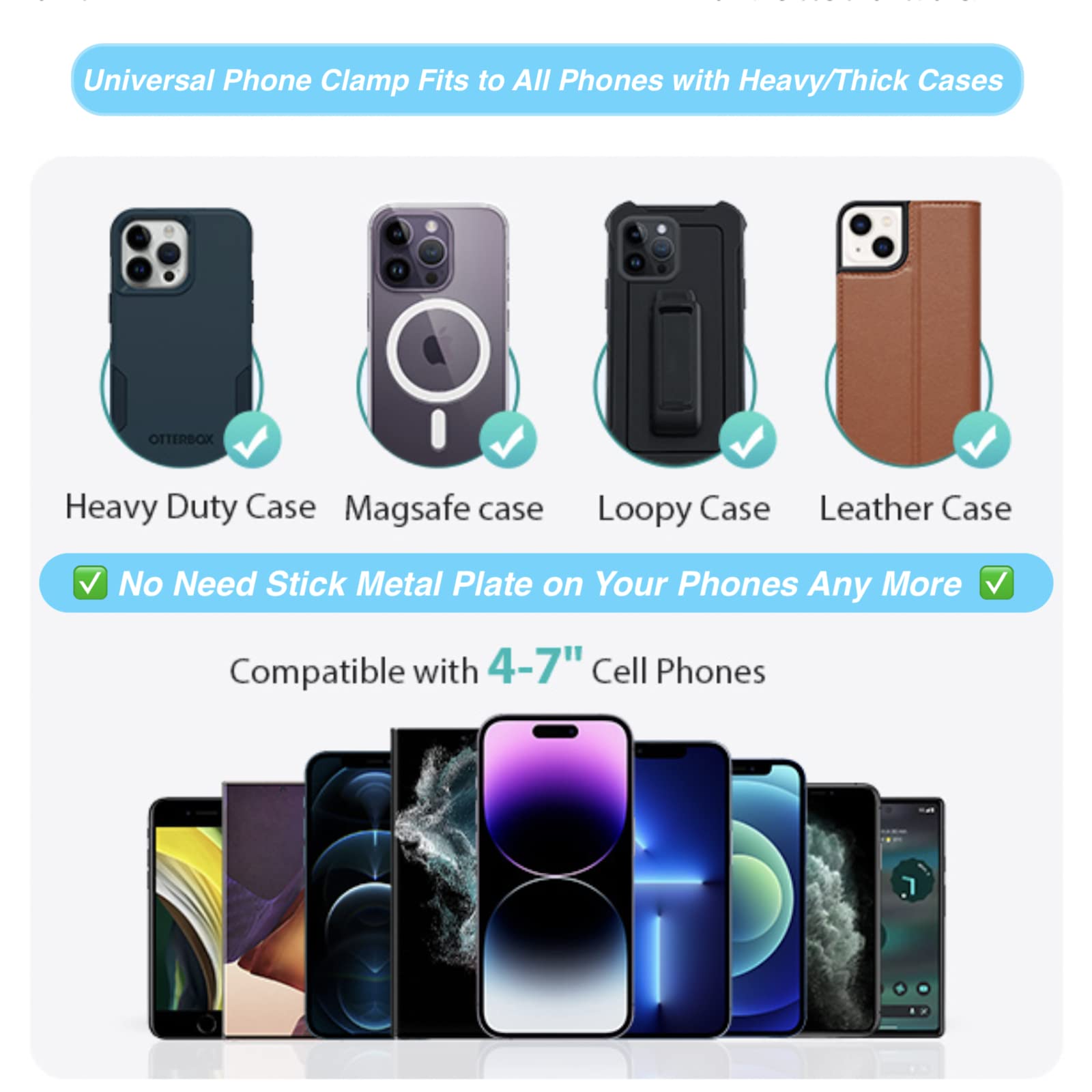 Armolabx Golf Cart Magnetic Phone Holder Mount [Upgraded], Golf Cart Phone Holder [Big Phones & Thick Cases Friendly], Magnetic