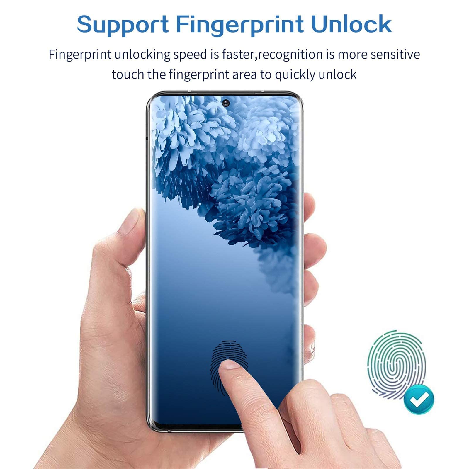 Galaxy S20 Fe Screen Protector And Camera Protector, [3 Screen Protectors+3 Camera Protectors][Support Fingerprint] Tempered Gla