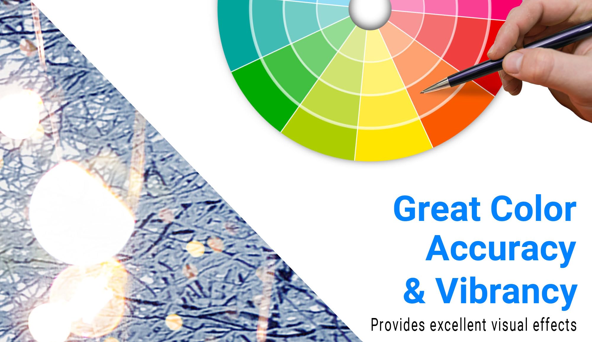 Funnytree 7X5Ft Winter Scene Backdrop Wonderland Snowflake Photography Background Bokeh Glitter White Snow Forest Christmas Part