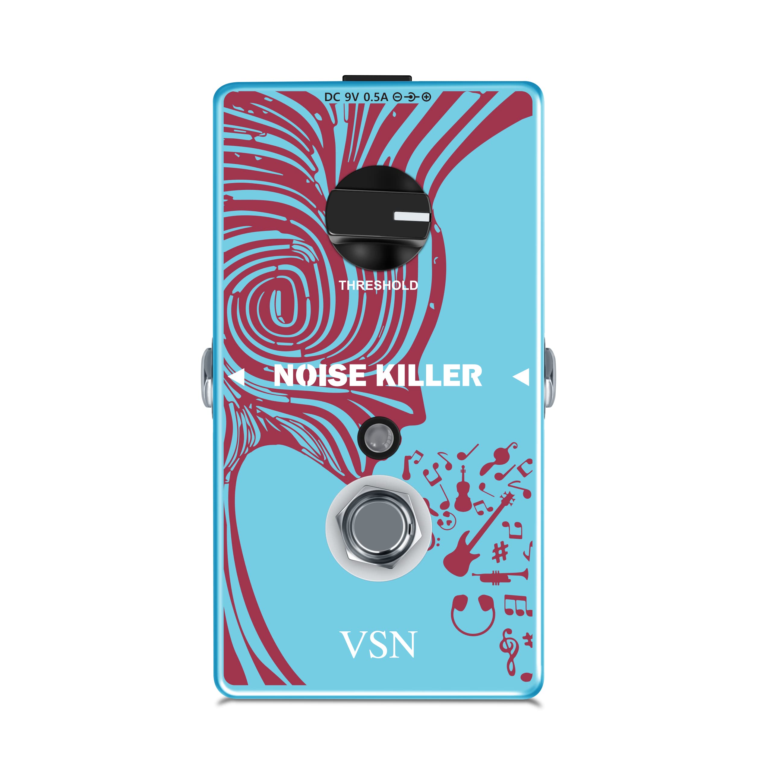 Vsn Noise Gate Pedal, Noise Killer Guitar Pedal Noise Suppressor Effect For Electric Guitar And Bass True Bypass