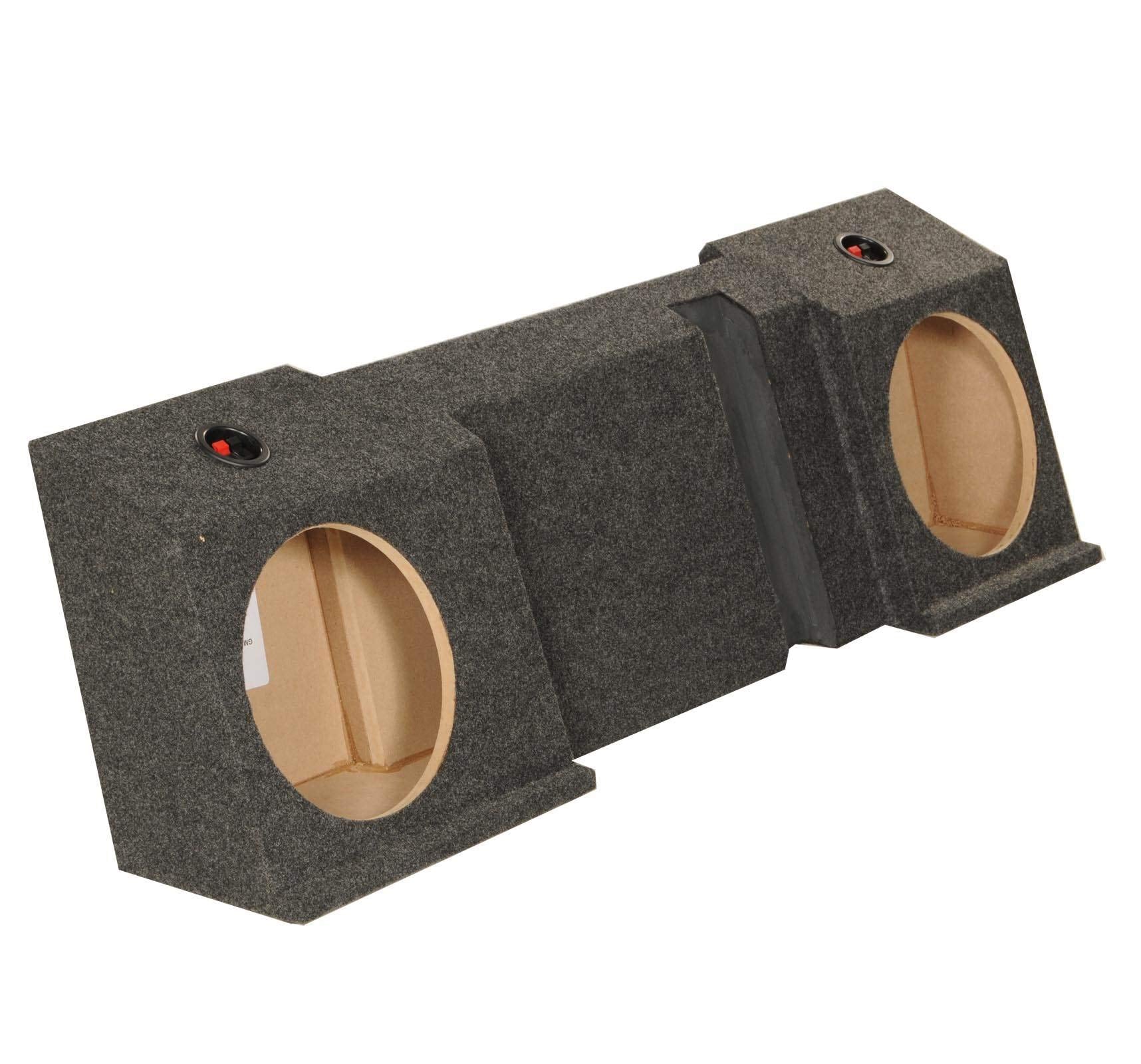 Q Power GMC AVALANCHE10 Dual 10" Under Seat Down Firing Subwoofer Enclosure Charcoal MDF